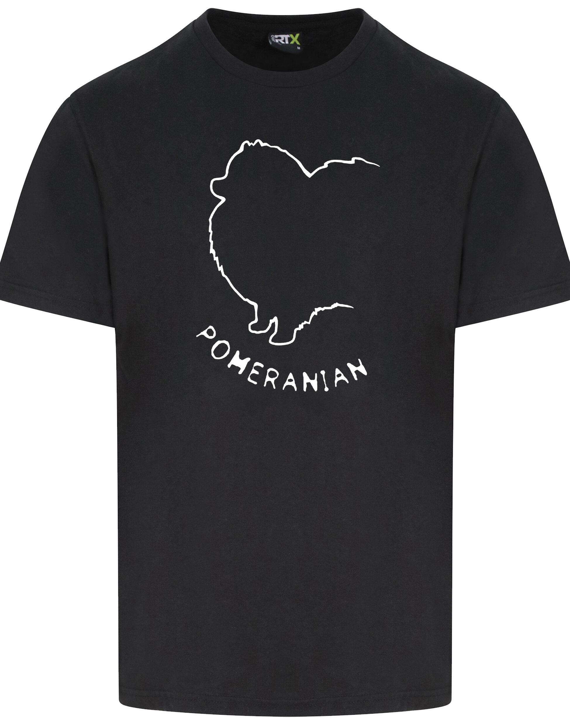 Pomeranian Unisex Roundneck T-Shirt featuring exclusive breed artwork, a relaxed unisex fit, and breathable cotton fabric for all-day comfort.