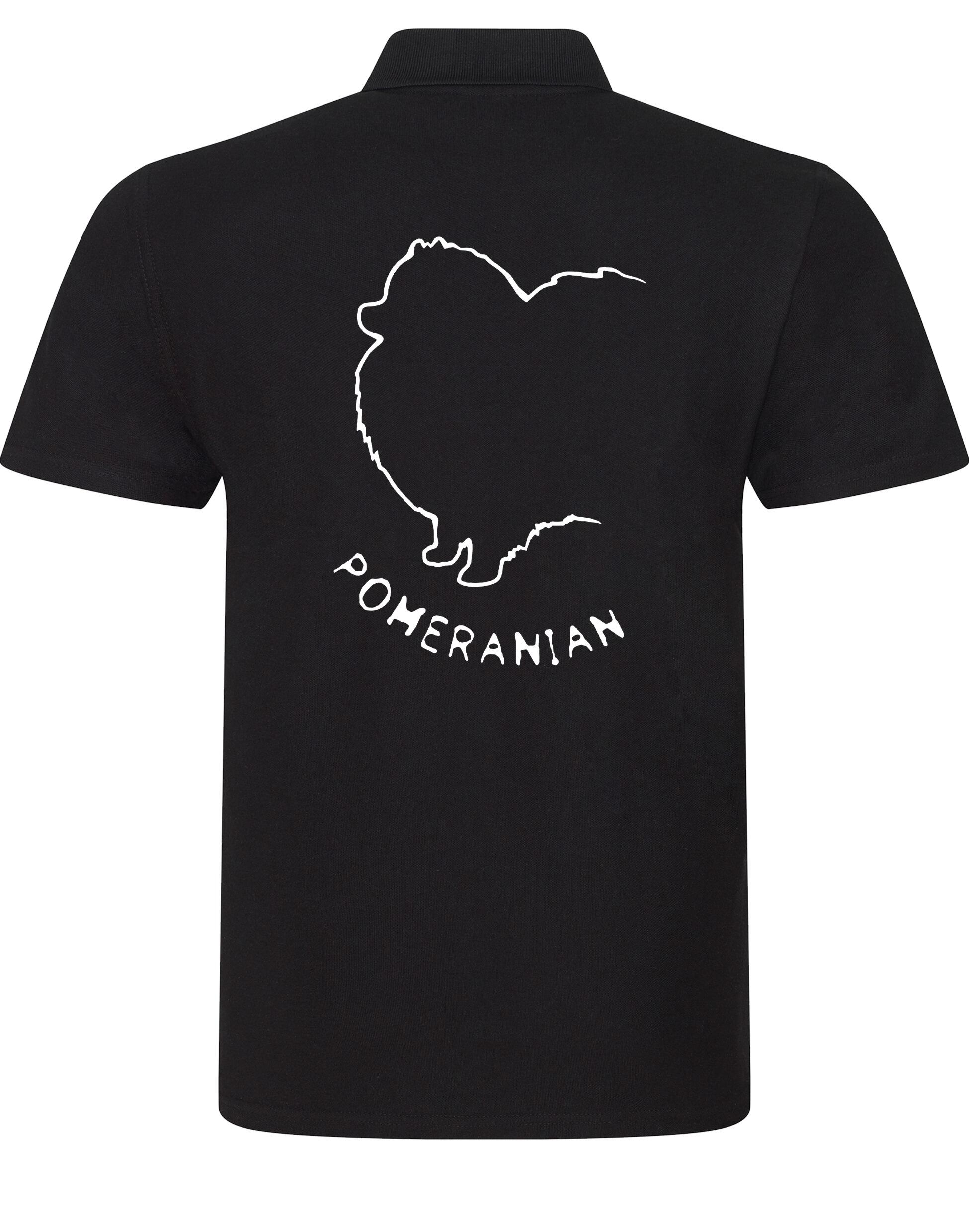 Pomeranian Unisex Cotton Polo featuring exclusive breed artwork, breathable fabric, and a relaxed fit for all-day comfort.