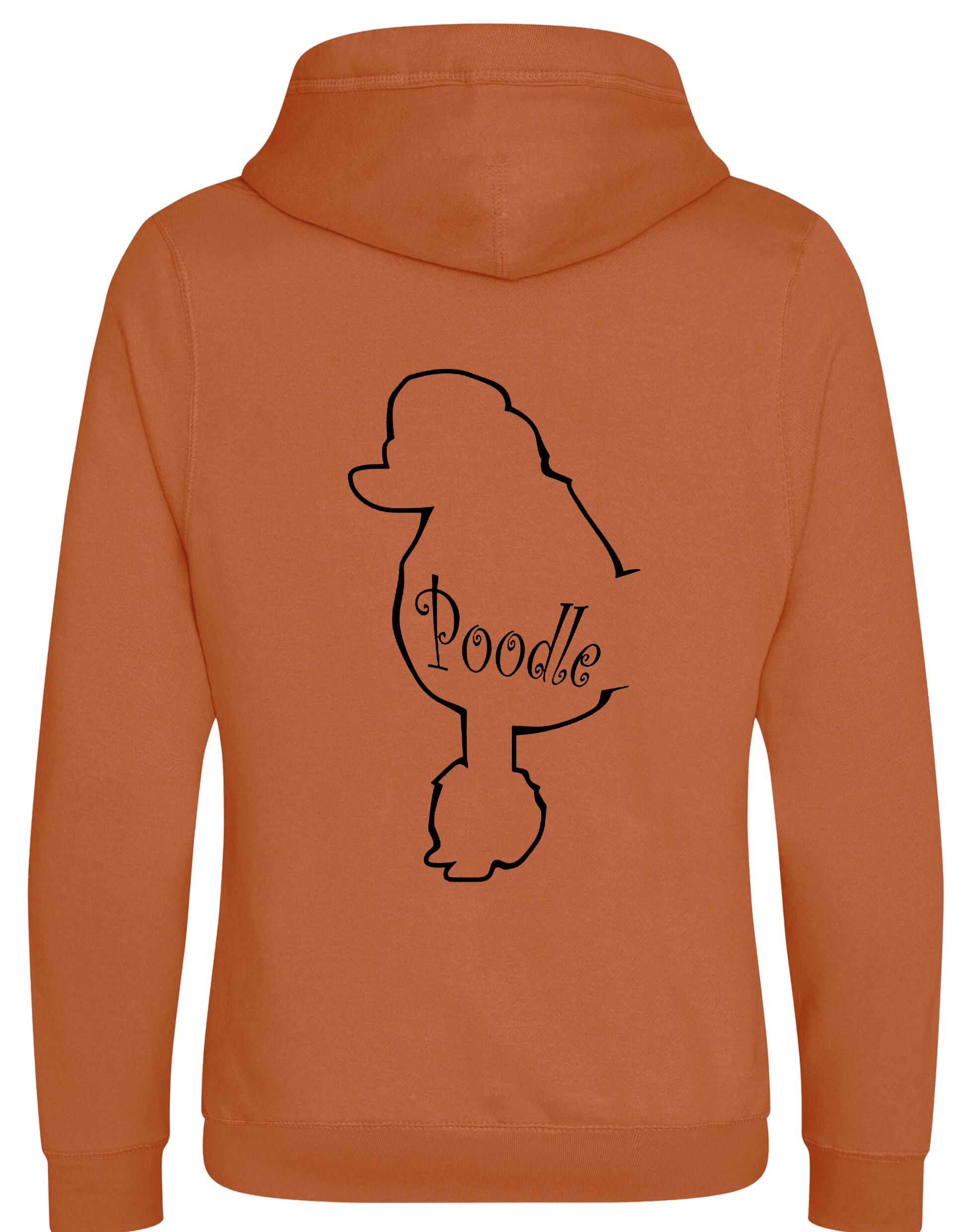 Poodle Crossneck Pullover Hoodie with exclusive breed design, fleece lining, and kangaroo pocket for comfort and style.