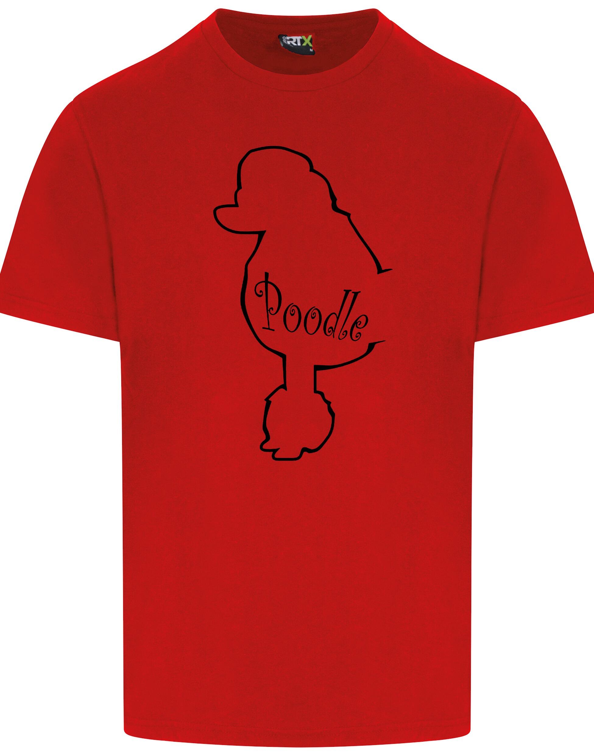 Unisex Poodle Roundneck T-shirt featuring exclusive breed-inspired artwork and premium breathable cotton for superior comfort and style.