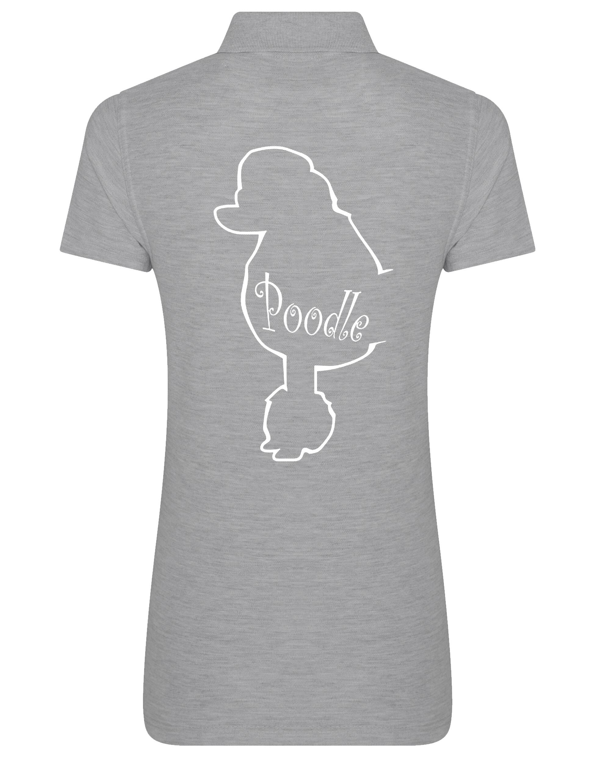 Women's Poodle Cotton Polo featuring an exclusive Poodle design on the back, crafted from premium breathable cotton for refined style and lasting comfort.