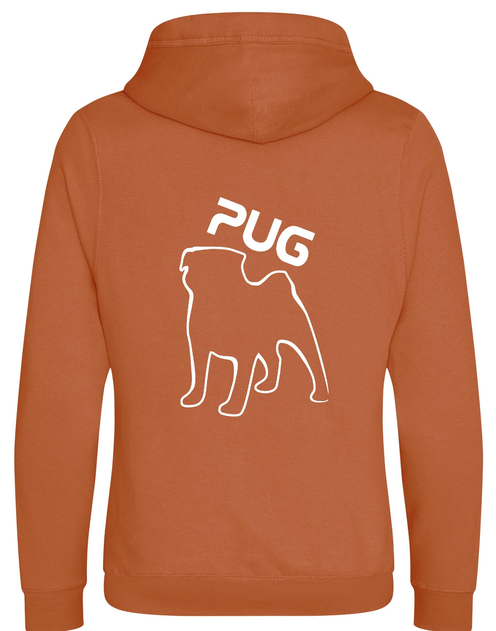 Unisex Pug (Outline) Crossneck Pullover Hoodie featuring exclusive outline artwork, crafted from premium heavy-blend fabric with a brushed fleece interior, a spacious kangaroo pocket, and ribbed cuffs for stylish, modern comfort.