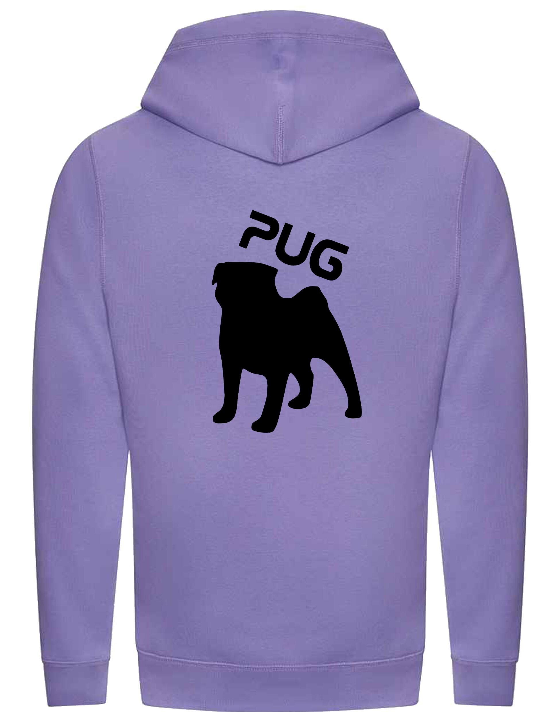 Unisex Pug (Silhouette) Crossneck Pullover Hoodie featuring exclusive silhouette artwork, crafted from premium heavy-blend fabric with a brushed fleece interior, a spacious kangaroo pocket, and a modern crossneck design for stylish comfort.