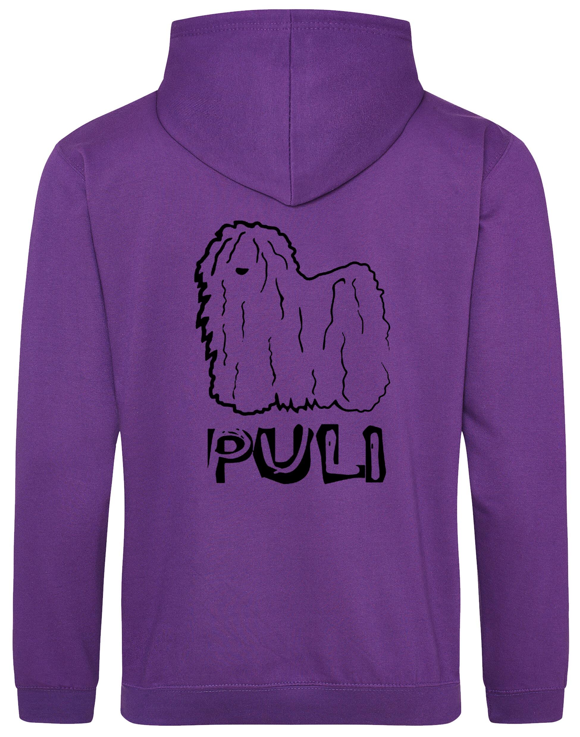 Unisex Puli (Hungarian) Design Pullover Hoodie featuring exclusive artwork with personalization options, crafted from premium heavy-blend fabric with a cozy brushed fleece interior, ribbed cuffs, and a double-fabric hood for stylish, lasting comfort.