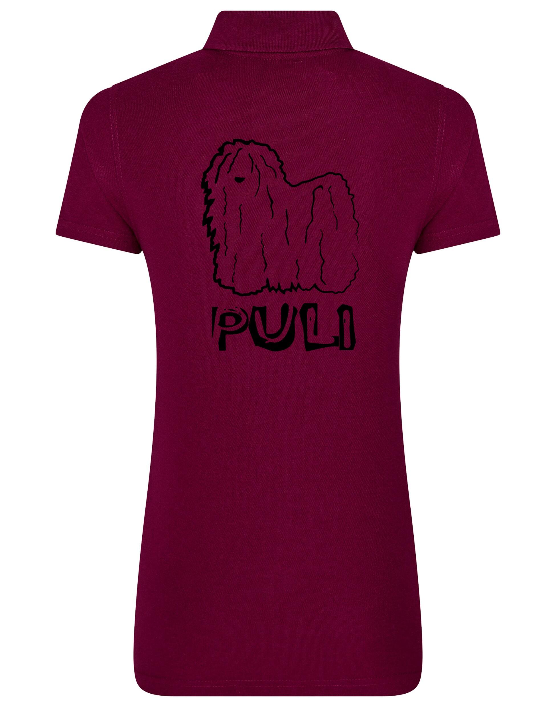 Women's Cotton Polo featuring exclusive Hungarian Puli artwork, crafted from premium breathable cotton for all-day comfort and a flattering feminine fit, perfect for Hungarian Puli enthusiasts.