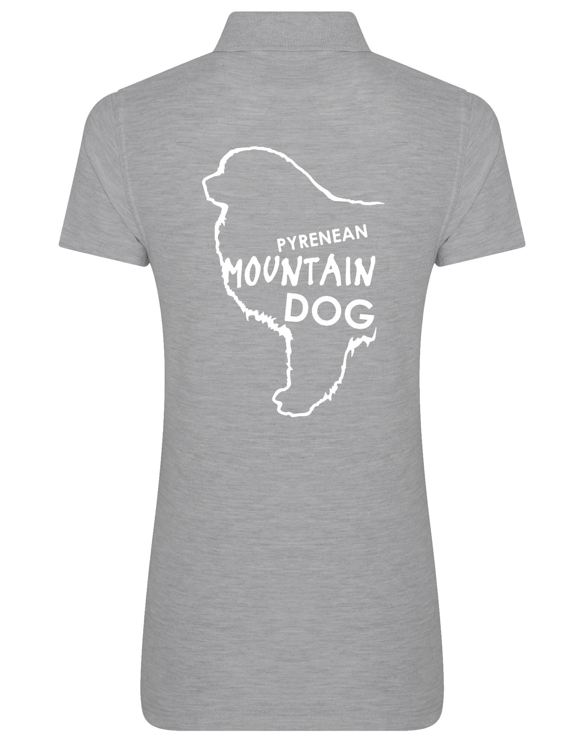 Women's Cotton Polo featuring exclusive Pyrenean Mountain Dog artwork, crafted from premium breathable cotton for all-day comfort and a flattering feminine fit, perfect for Pyrenean Mountain Dog enthusiasts.