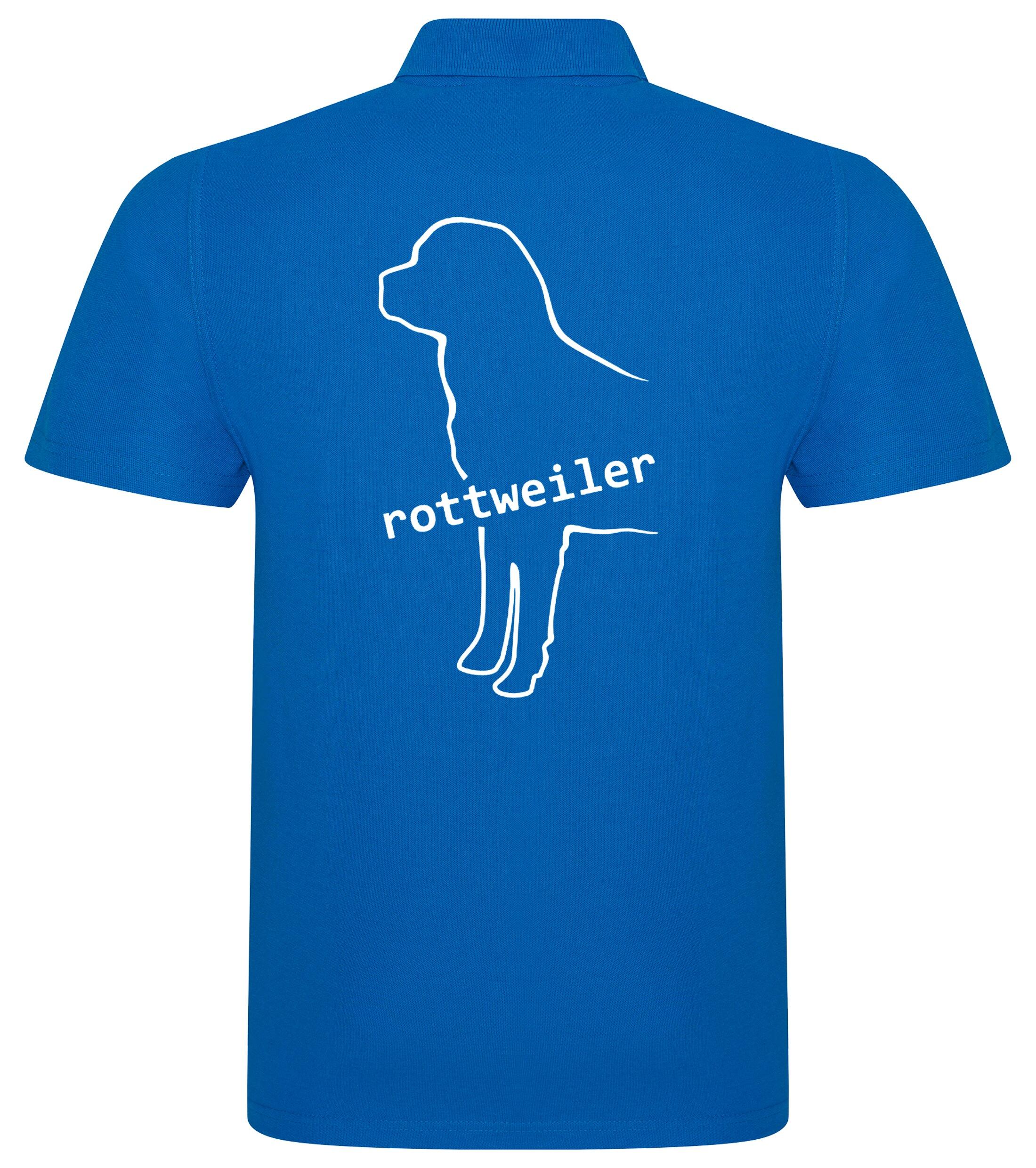 Rottweiler Unisex Cotton Polo featuring exclusive breed artwork, soft breathable cotton fabric, relaxed unisex fit, and classic polo collar for comfort, versatility, and breed pride.