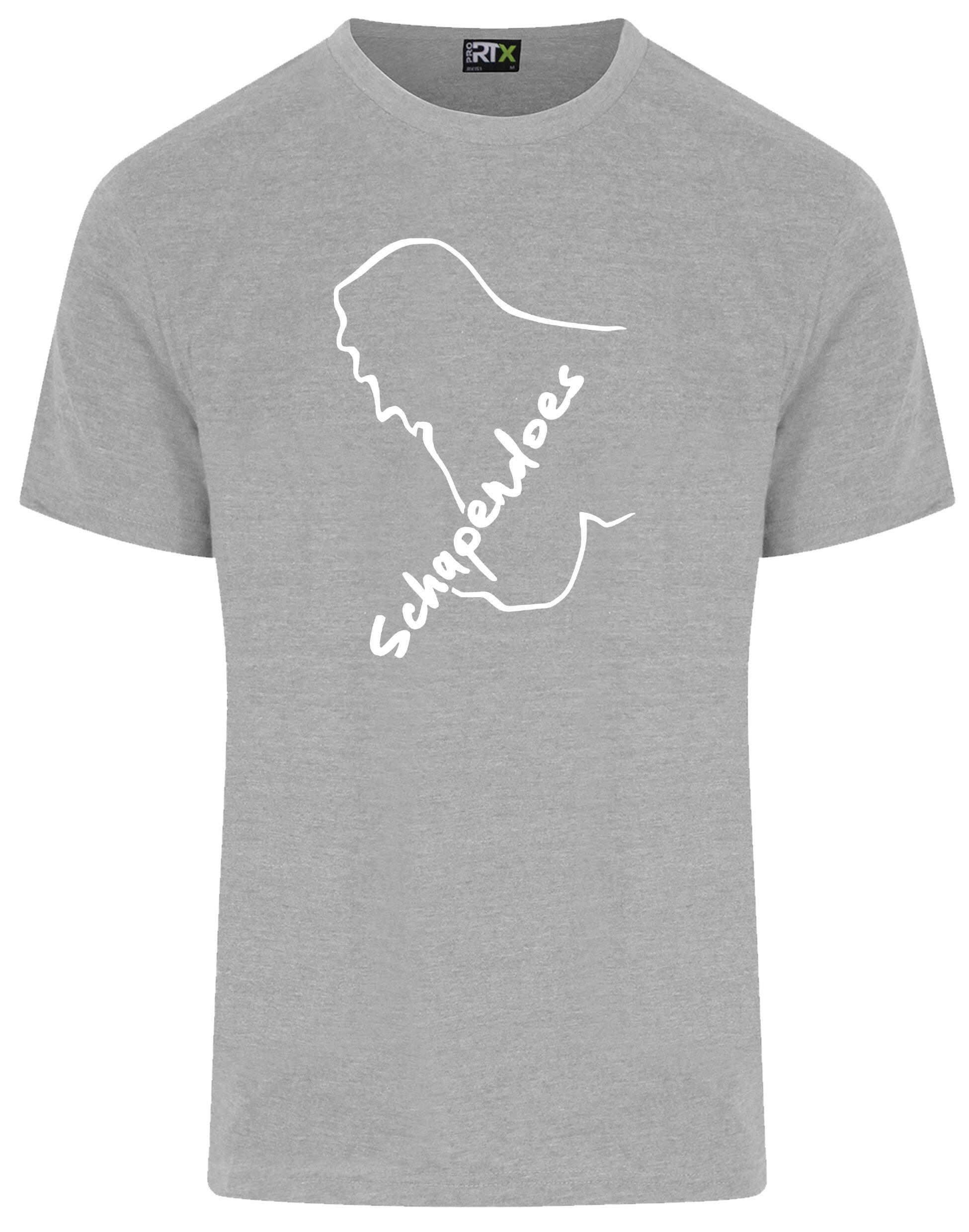 Unisex Roundneck T-shirt featuring exclusive Schapendoes artwork, lightweight breathable cotton fabric, classic round neckline, and relaxed fit – perfect for breed enthusiasts.