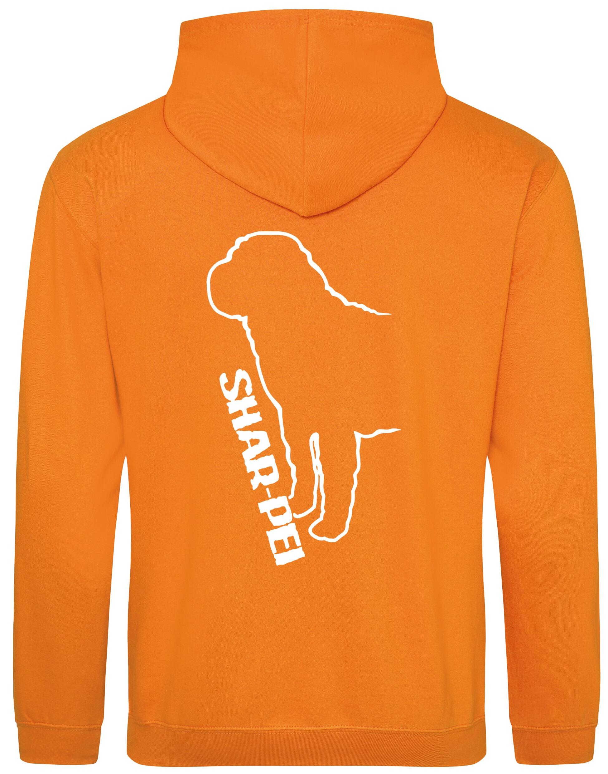 Shar Pei Design Pullover Hoodie featuring exclusive breed artwork, double-fabric hood, and kangaroo pocket.