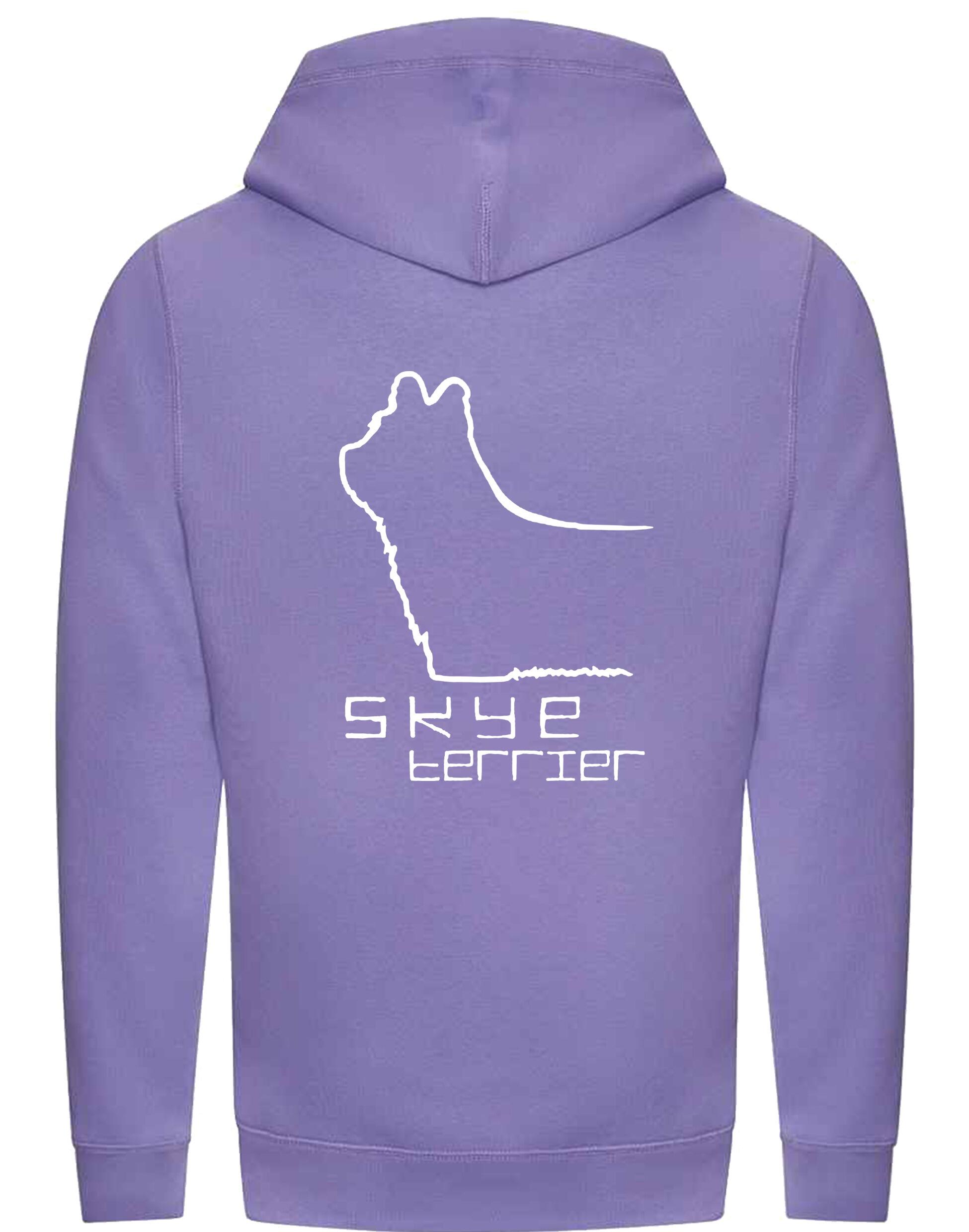 Unisex crossneck pullover hoodie with exclusive Skye Terrier artwork on the back, brushed fleece lining, and a spacious kangaroo pocket. A warm, stylish choice for Skye Terrier enthusiasts and perfect for casual wear or dog events.