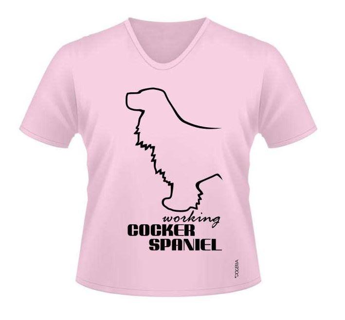 Working Cocker Spaniel (2) T-Shirts Roundneck Cotton