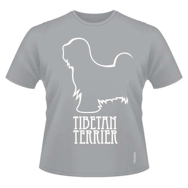 Tibetan Terrier T-Shirts Roundneck Heavy Cotton