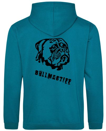Unisex Bullmastiff Pullover Hoodie Jade (Black)