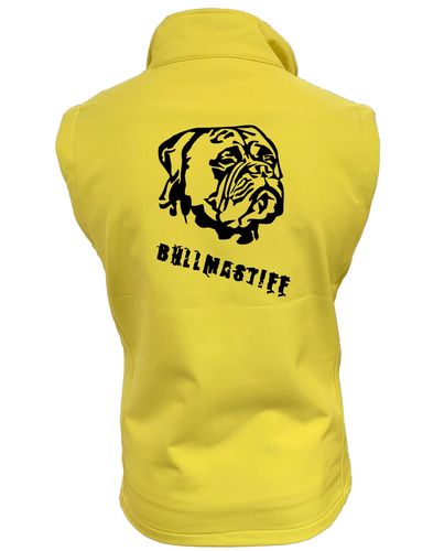 Unisex Bullmastiff Softshell Gilet Yellow (Black)