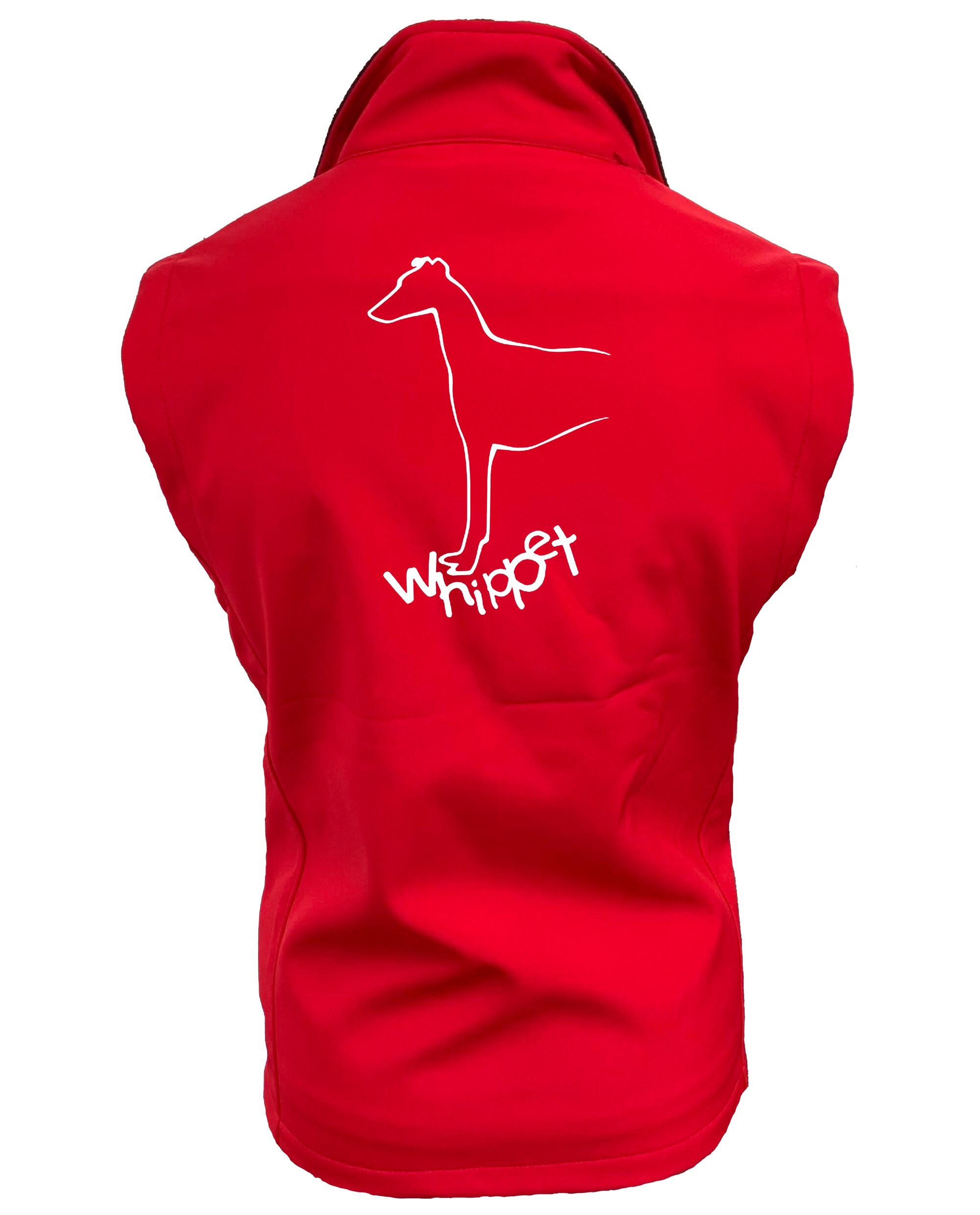 Female Whippet Softshell Gilet Red (White)