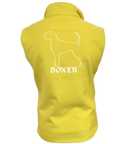 Unisex Boxer Ear Drop (2) Softshell Gilet Yellow (White)