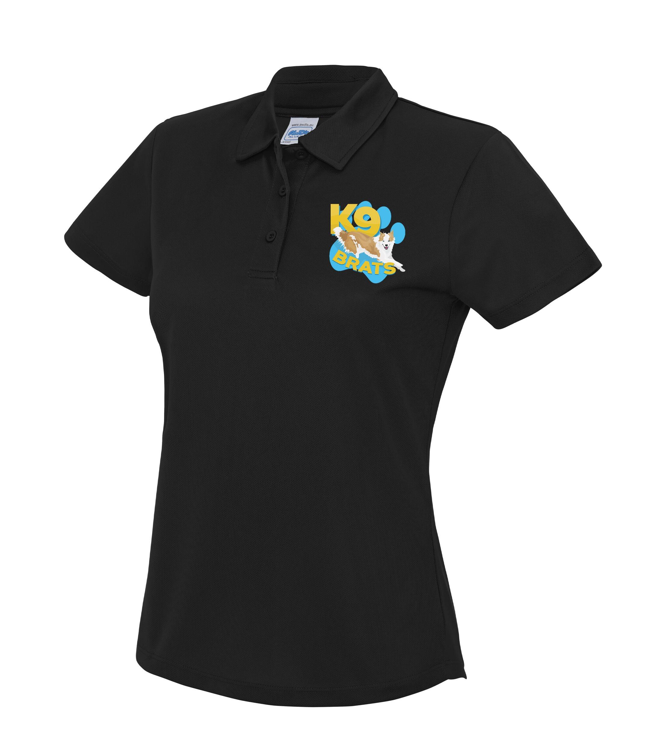 K9 Brats Female Cool Polo Black