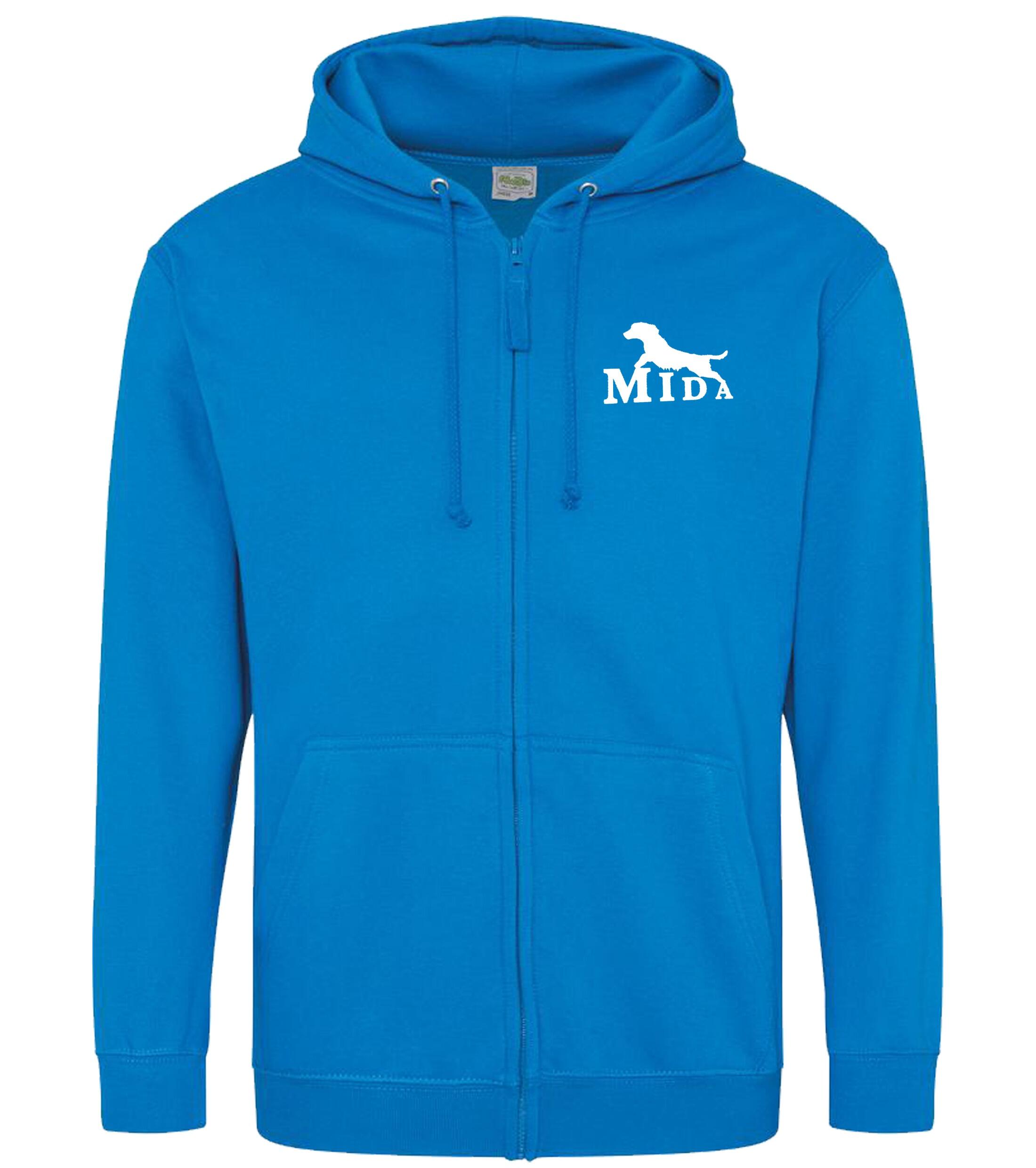 Mersea Island Dog Agility Zipped Hoodies Sapphire Blue