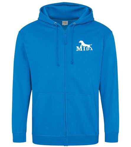 Mersea Island Dog Agility Zipped Hoodies Sapphire Blue
