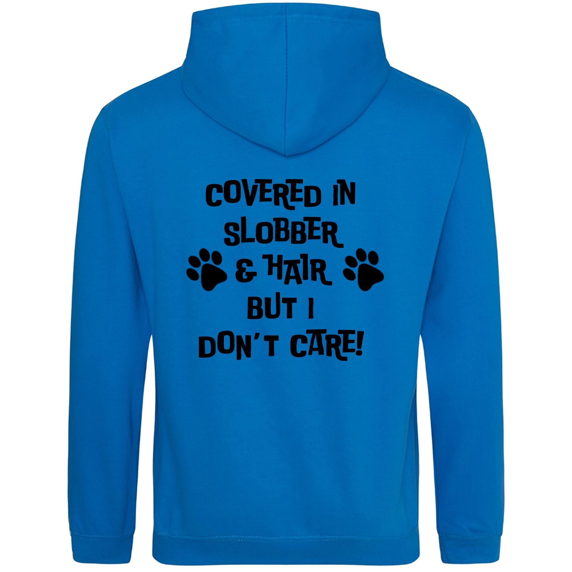 Sapphire Blue Pullover Hoodies with "Covered in Slobber" Black Print - Agility Lifestyle Collection