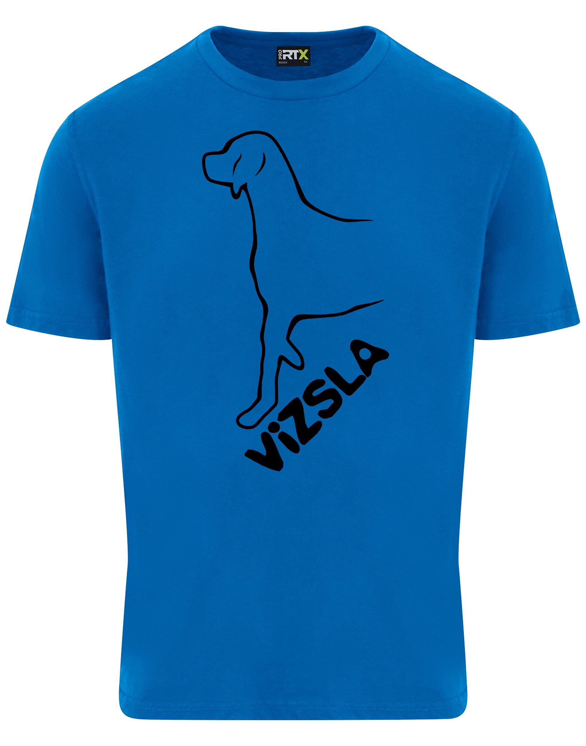 Unisex Roundneck T-shirt with Vizsla Dog Breed Design
