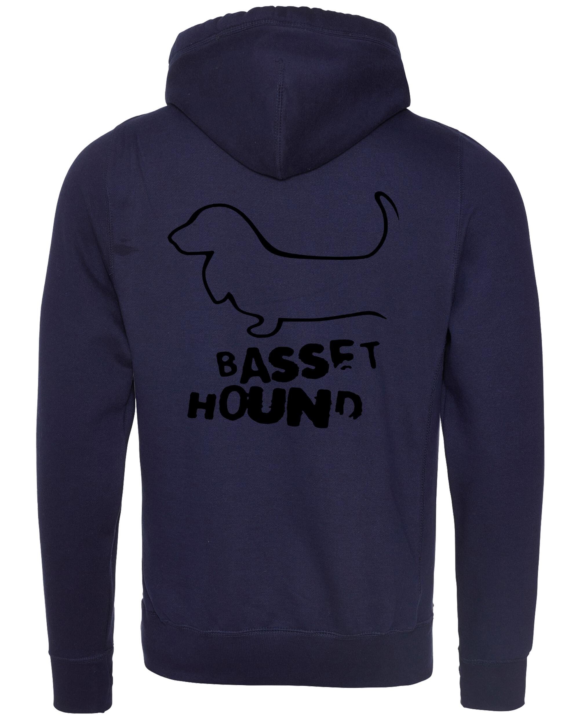 Unisex Crossneck Pullover Hoodie with Basset Hound Dog Breed Design – A Must-Have for Basset