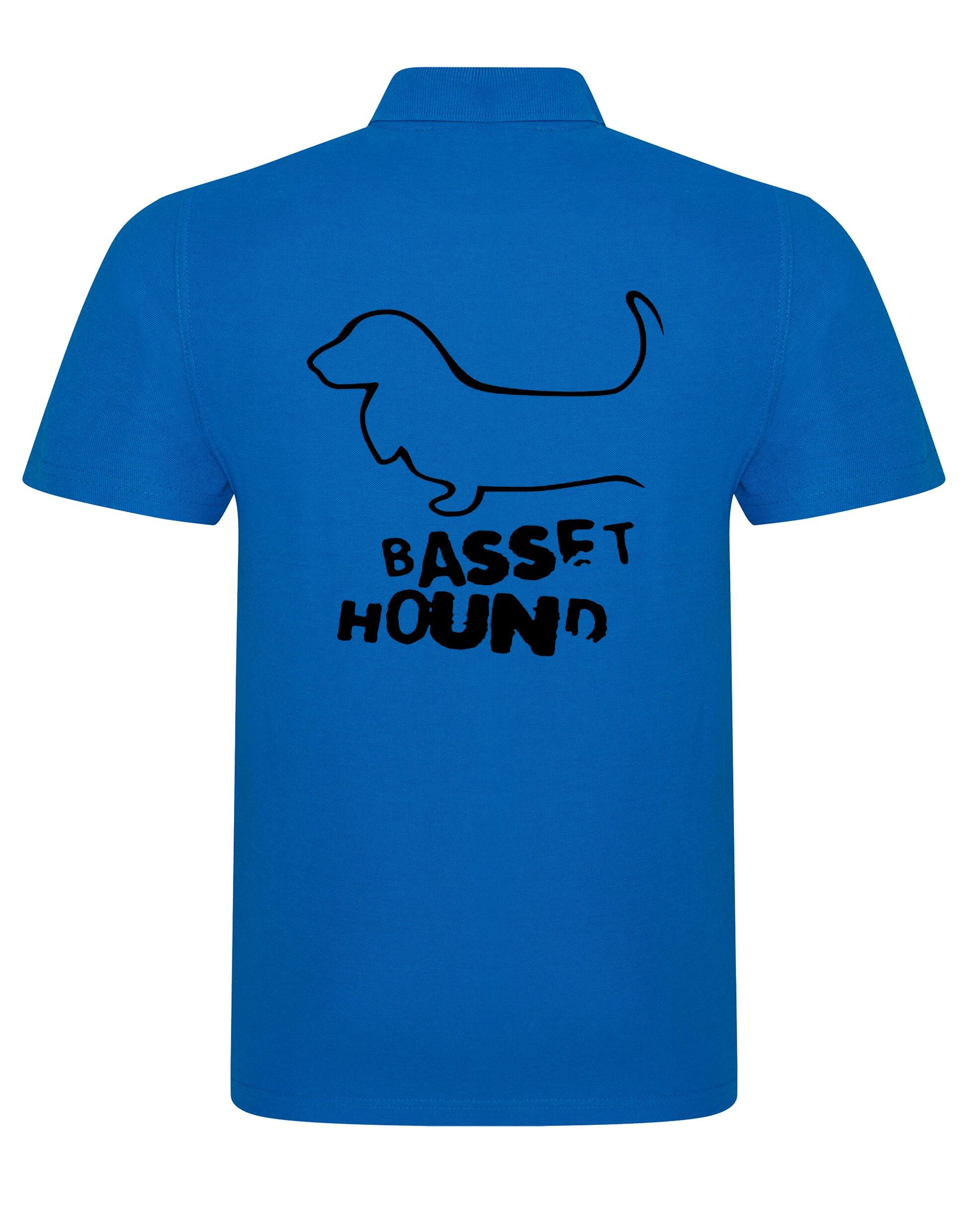 Unisex Cotton Polo with Basset Hound Dog Breed Design – Comfort and Style for Every Basset Hound Enthusiast