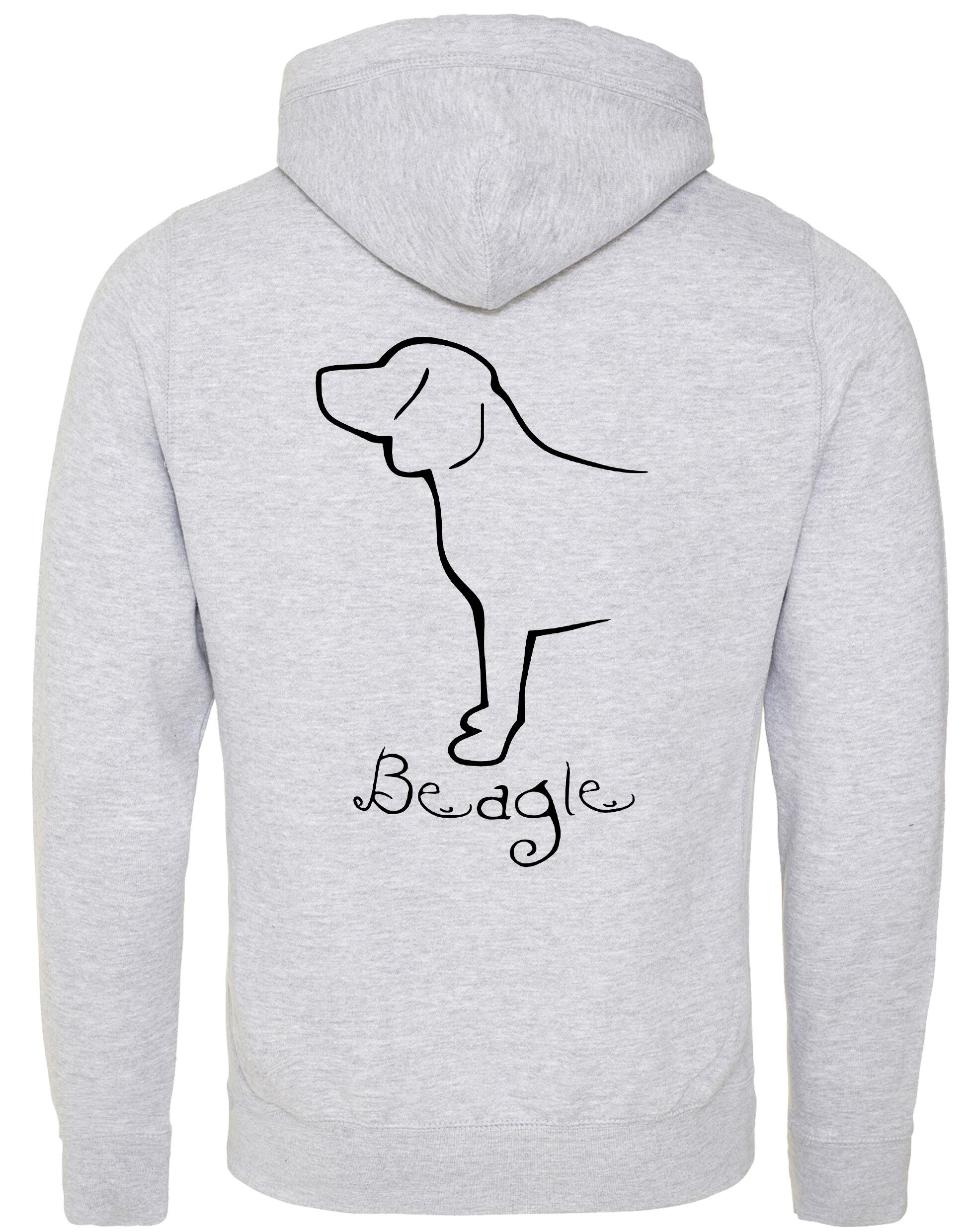 Unisex Crossneck Pullover Hoodie with Beagle Dog Breed Design – A Must-Have for Beagle Fans