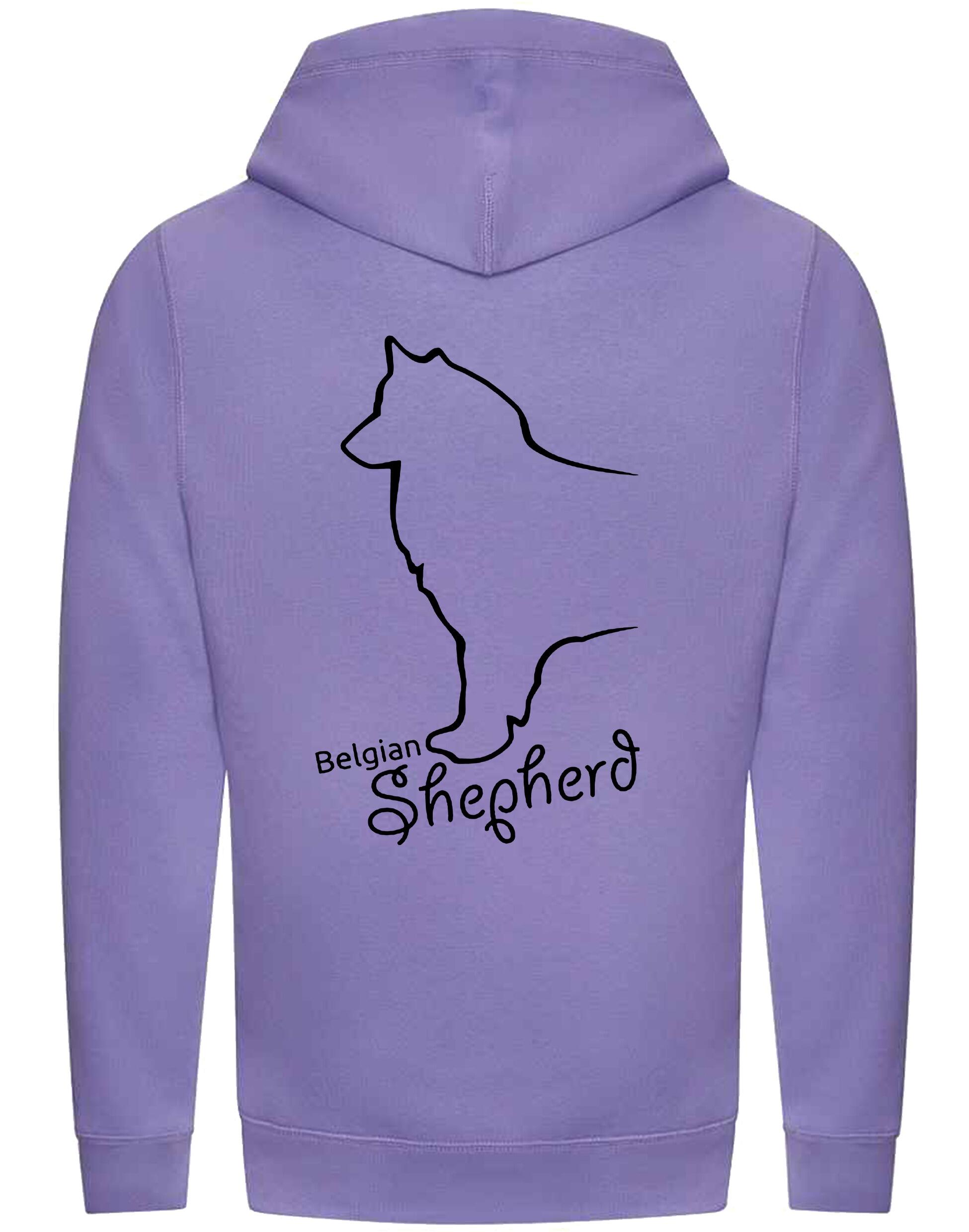 Unisex Crossneck Pullover Hoodie with Belgian Shepherd Dog Breed Design