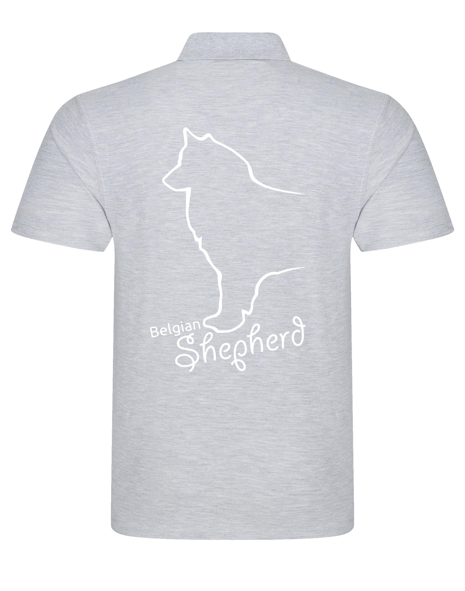 Unisex Cotton Polo with Belgian Shepherd Dog Breed Design – Comfort for Every Belgian Shepherd Enthusiast