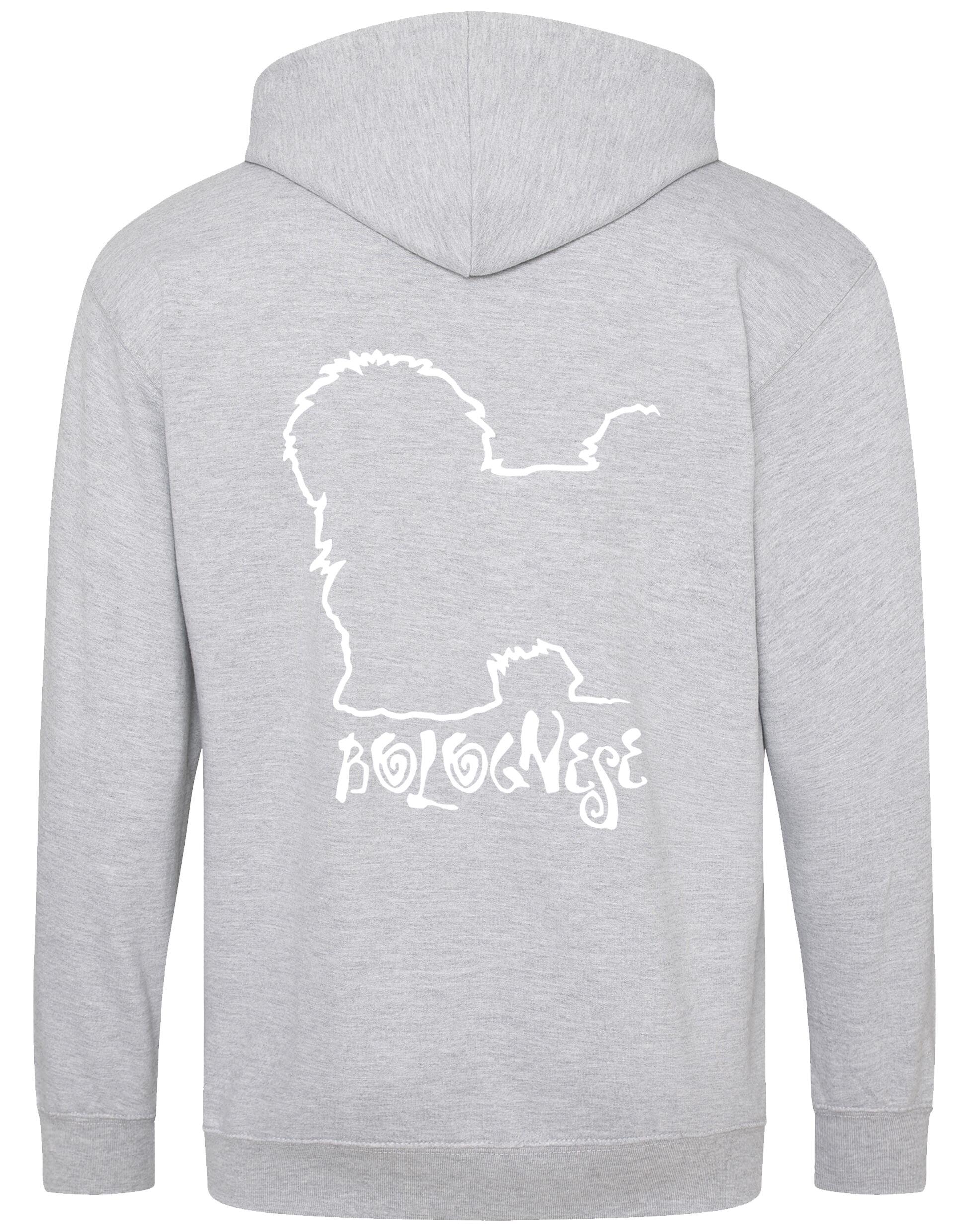 Bolognese Dog Breed Design Zipped Hoodie – Style and Comfort for Dog Lovers