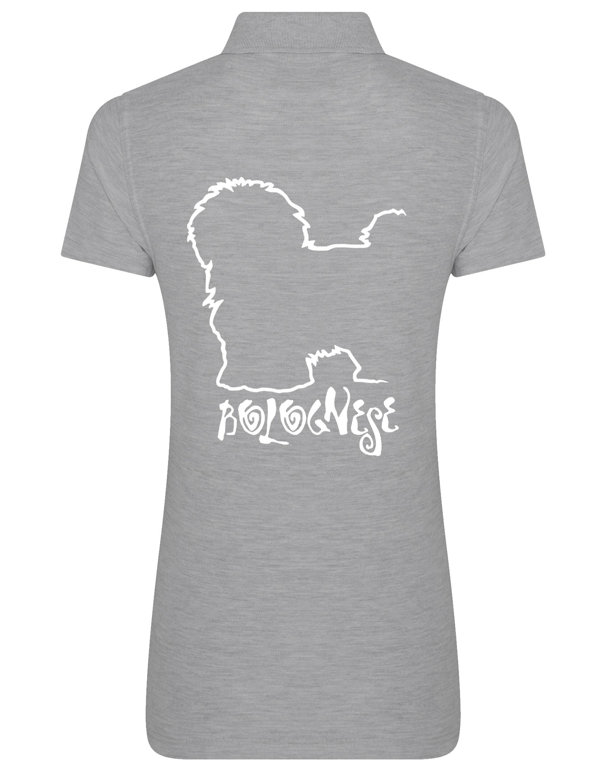 Women’s Cotton Polo with Bolognese Dog Breed Design – A Must-Have for Bolognese Enthusiasts