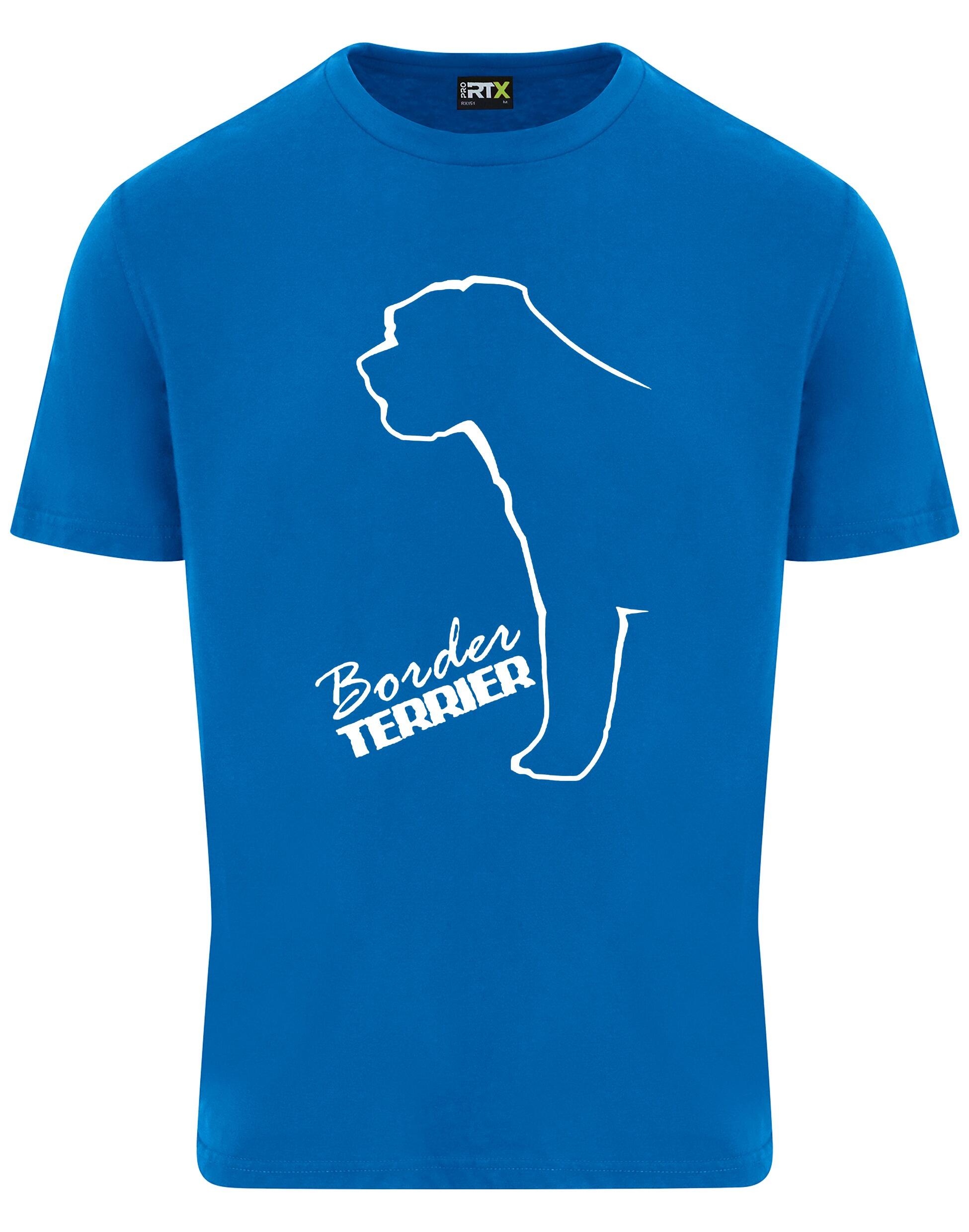 Unisex Roundneck T-shirt with Border Terrier Dog Breed Design – Style for Every Border Terrier Fan