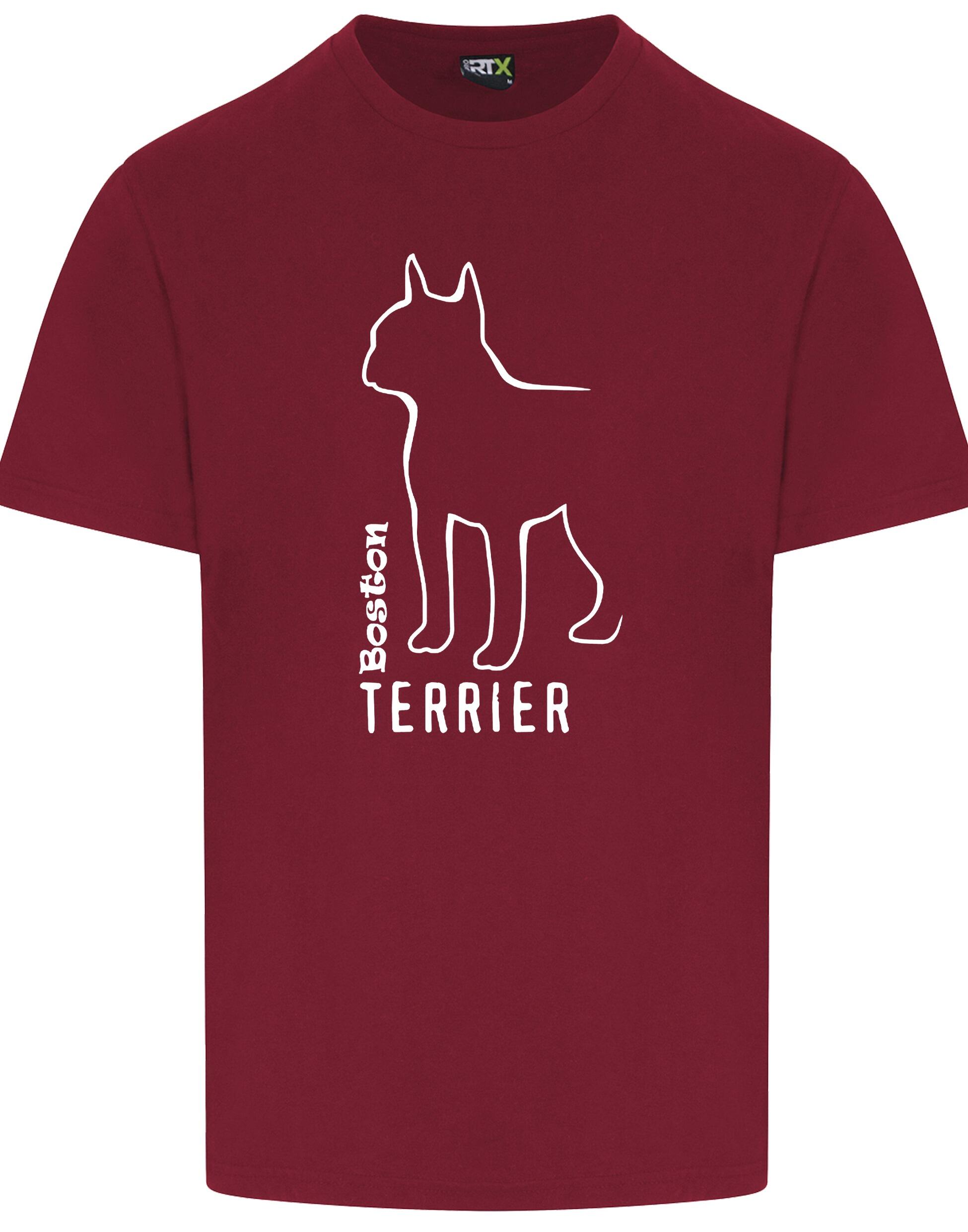 Unisex Roundneck T-shirt with Boston Terrier Dog Breed Design – Style for Every Boston Terrier Fan