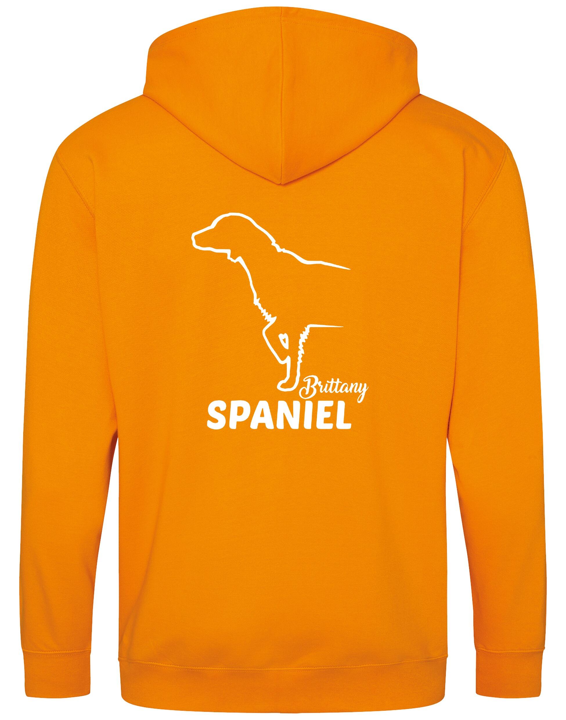Brittany Spaniel Dog Breed Design Zipped Hoodie – Style and Comfort for Dog Lovers