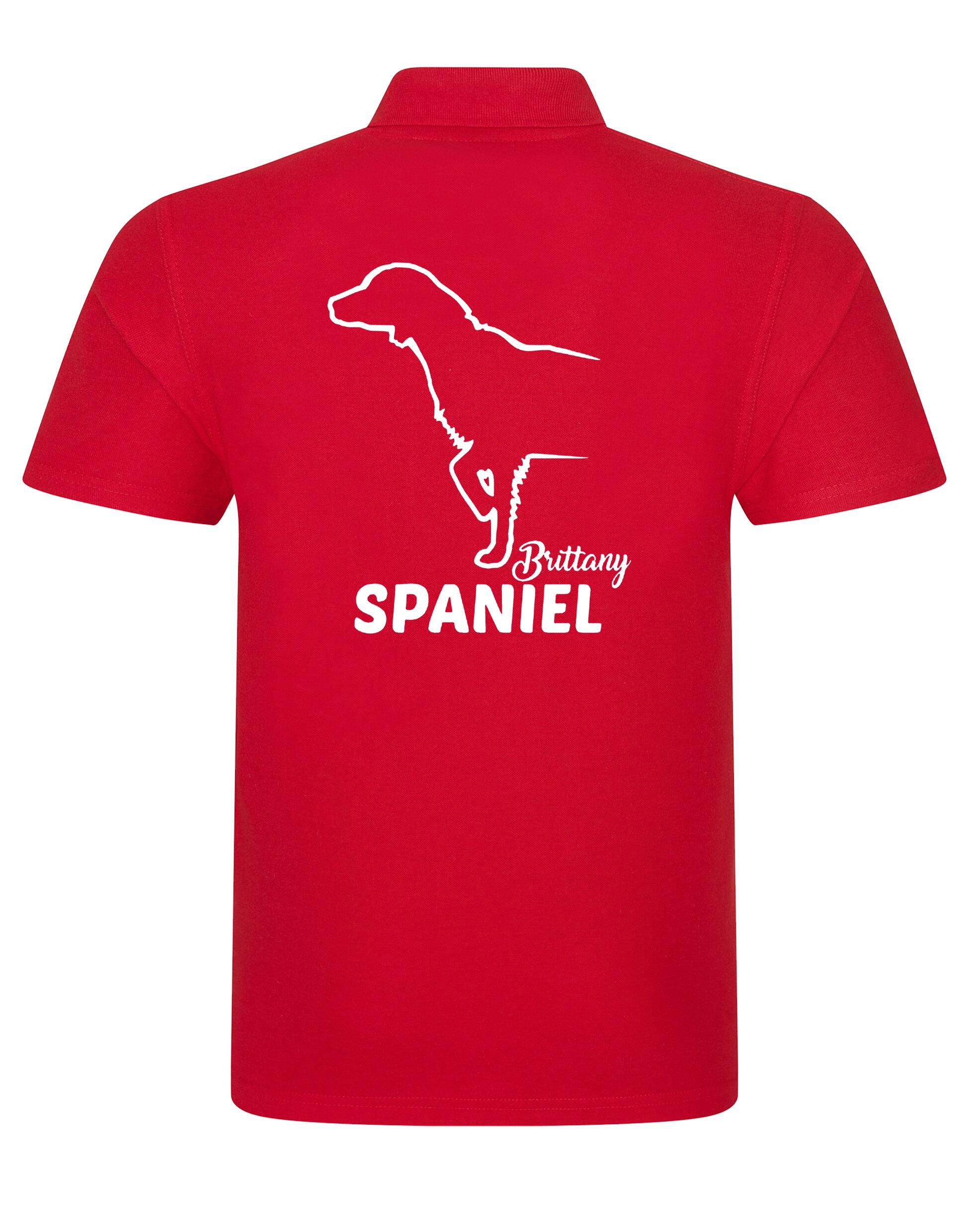 Unisex Cotton Polo with Brittany Spaniel Dog Breed Design – Comfort for Every Brittany Spaniel Enthusiast