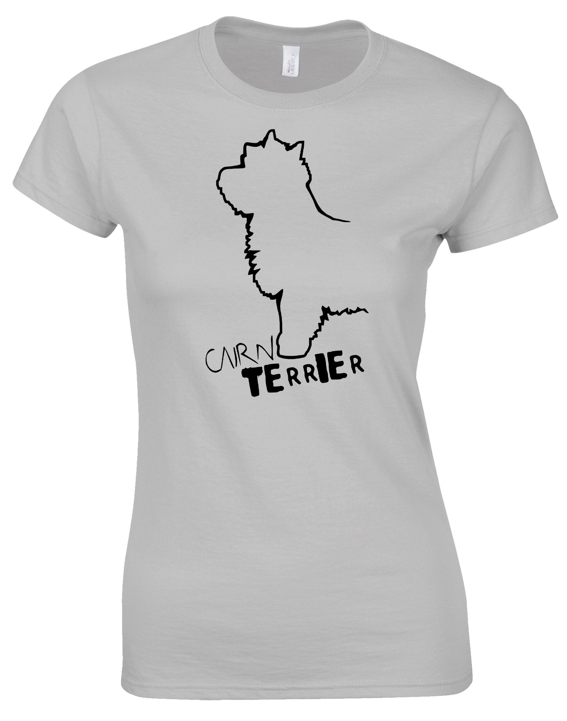 Female Roundneck T-shirt with Cairn Terrier Dog Breed Design – Style for Every Dog Lover