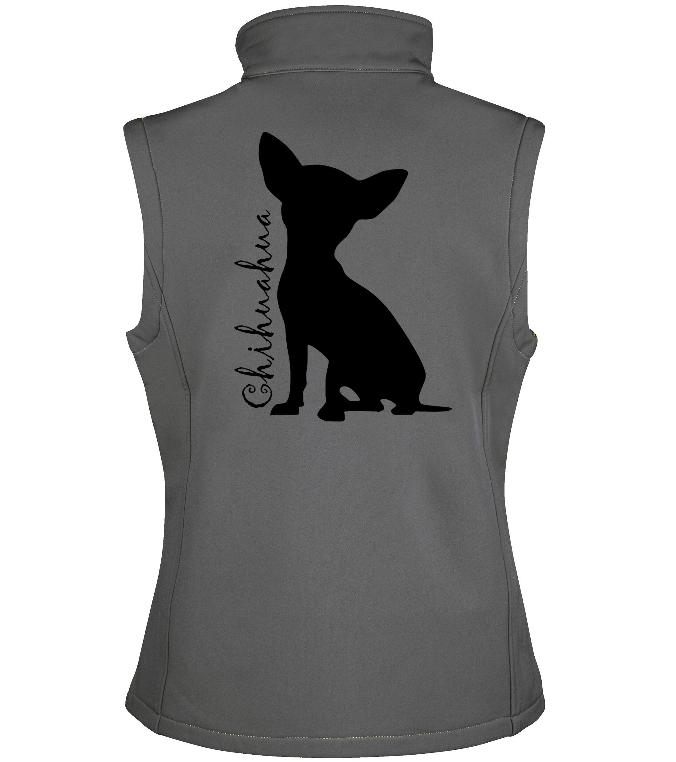 Women’s Softshell Jacket with Chihuahua Silhouette Design – Style and Comfort for Chihuahua Lovers
