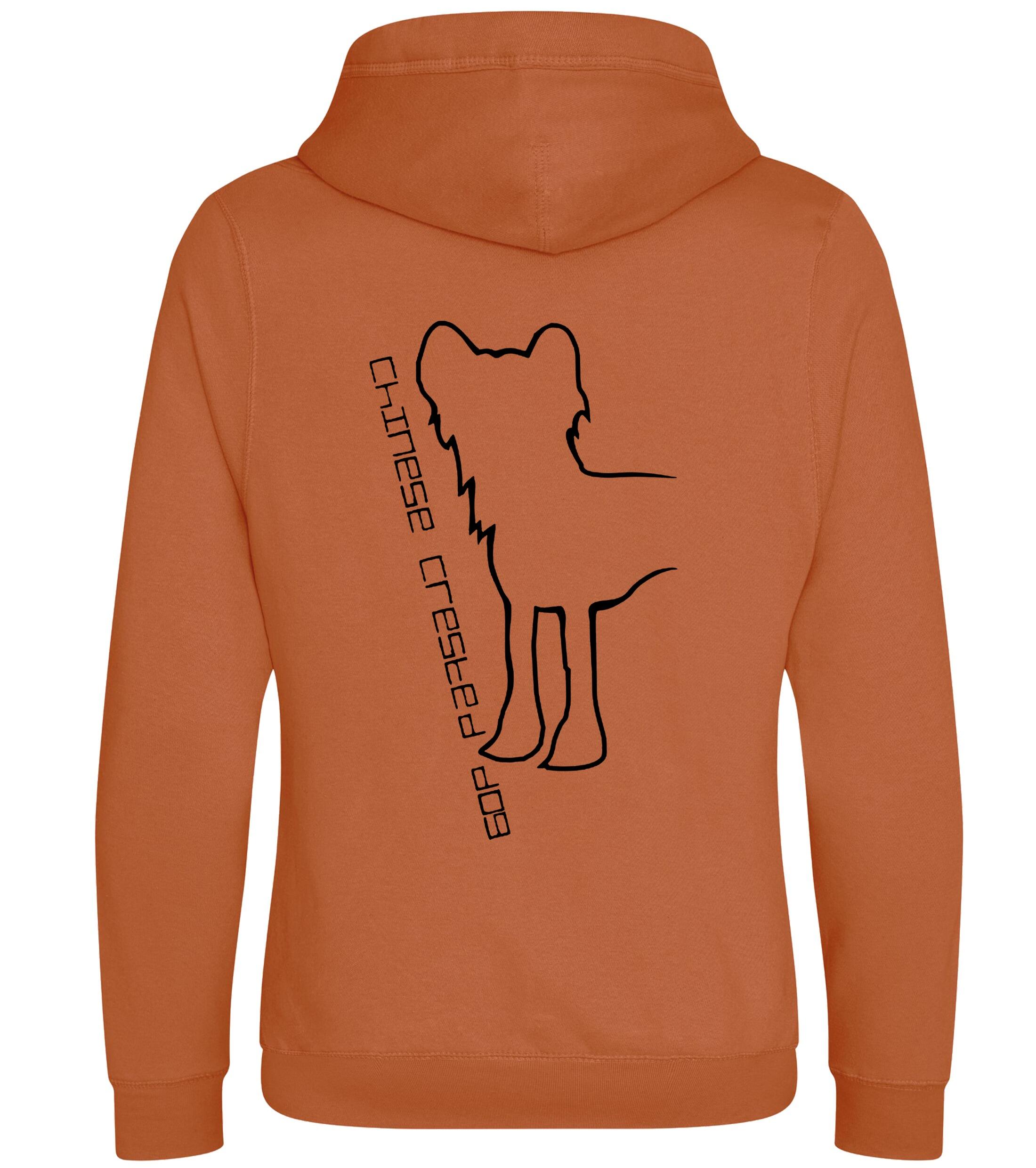 Unisex Crossneck Pullover Hoodie with Chinese Crested Dog Breed Design – A Must-Have for Chinese Crested Fans