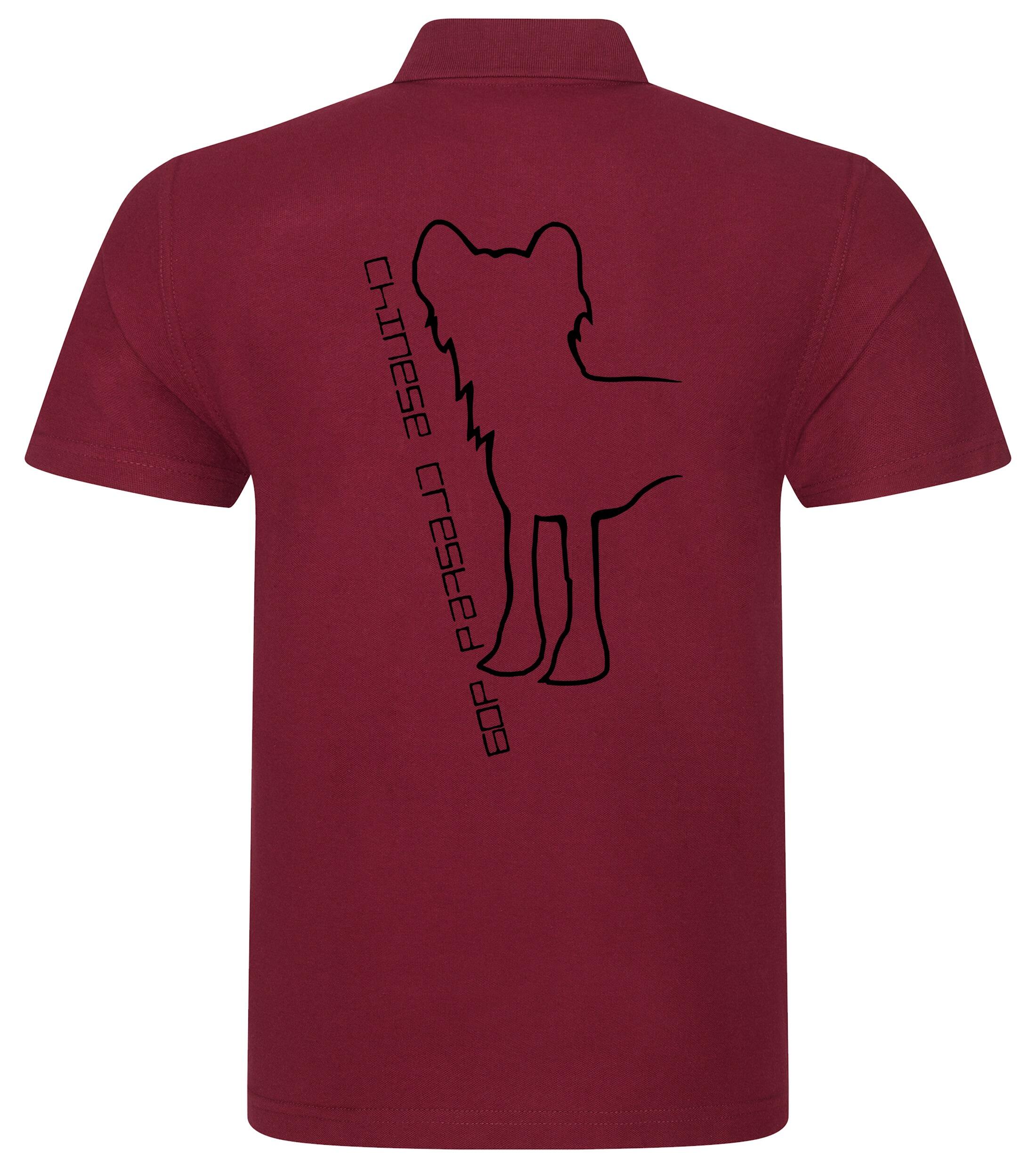 Unisex Cotton Polo with Chinese Crested Dog Breed Design – Style for Every Chinese Crested Enthusiast