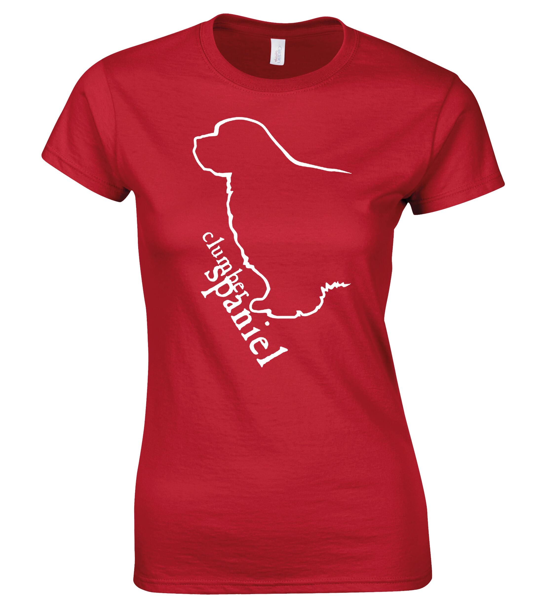 Female Roundneck T-shirt with Clumber Spaniel Dog Breed Design – Every Clumber Spaniel Lover