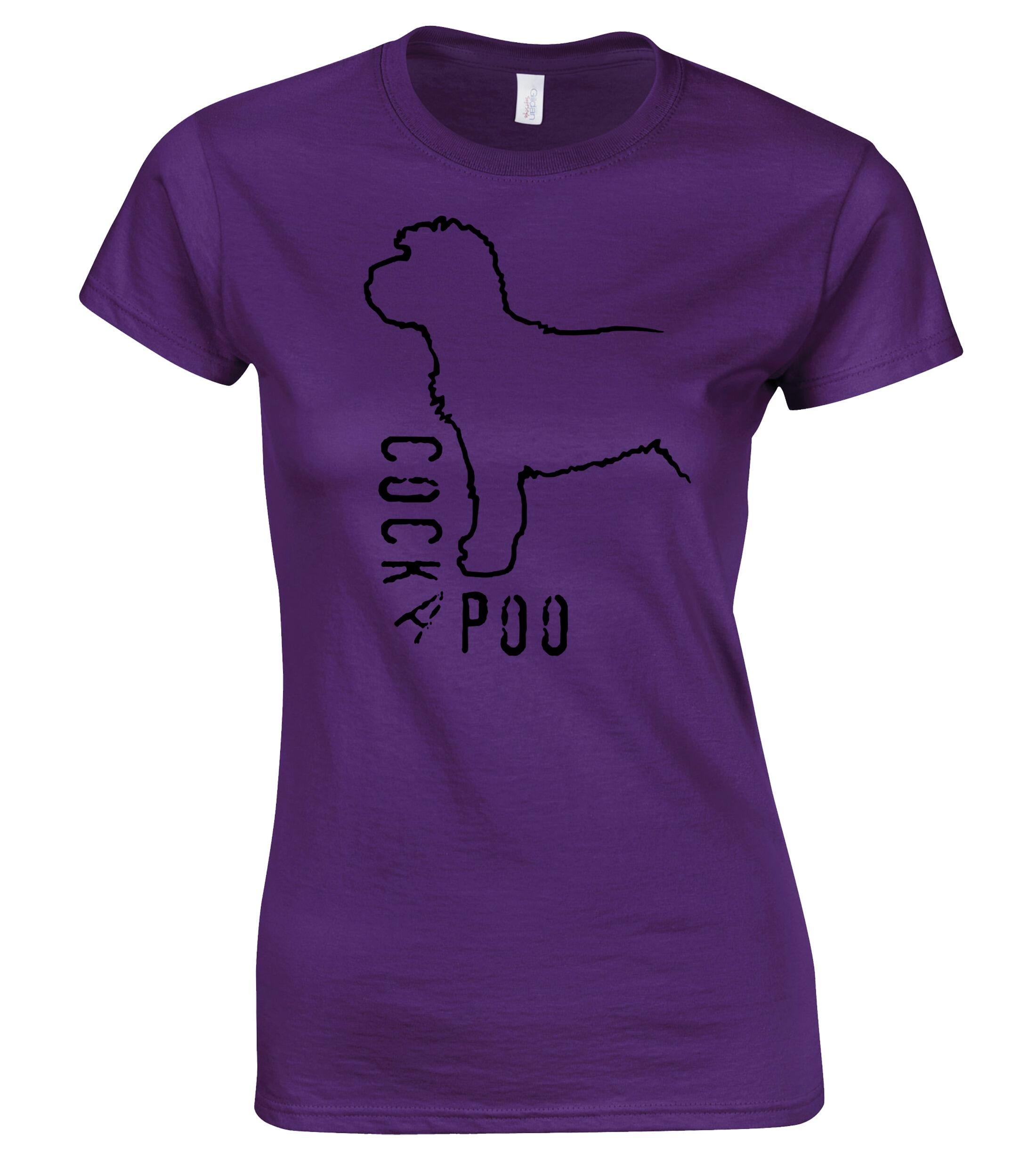 Female Roundneck T-shirt with Cockapoo Dog Breed Design – Perfect for Every Cockapoo Lover