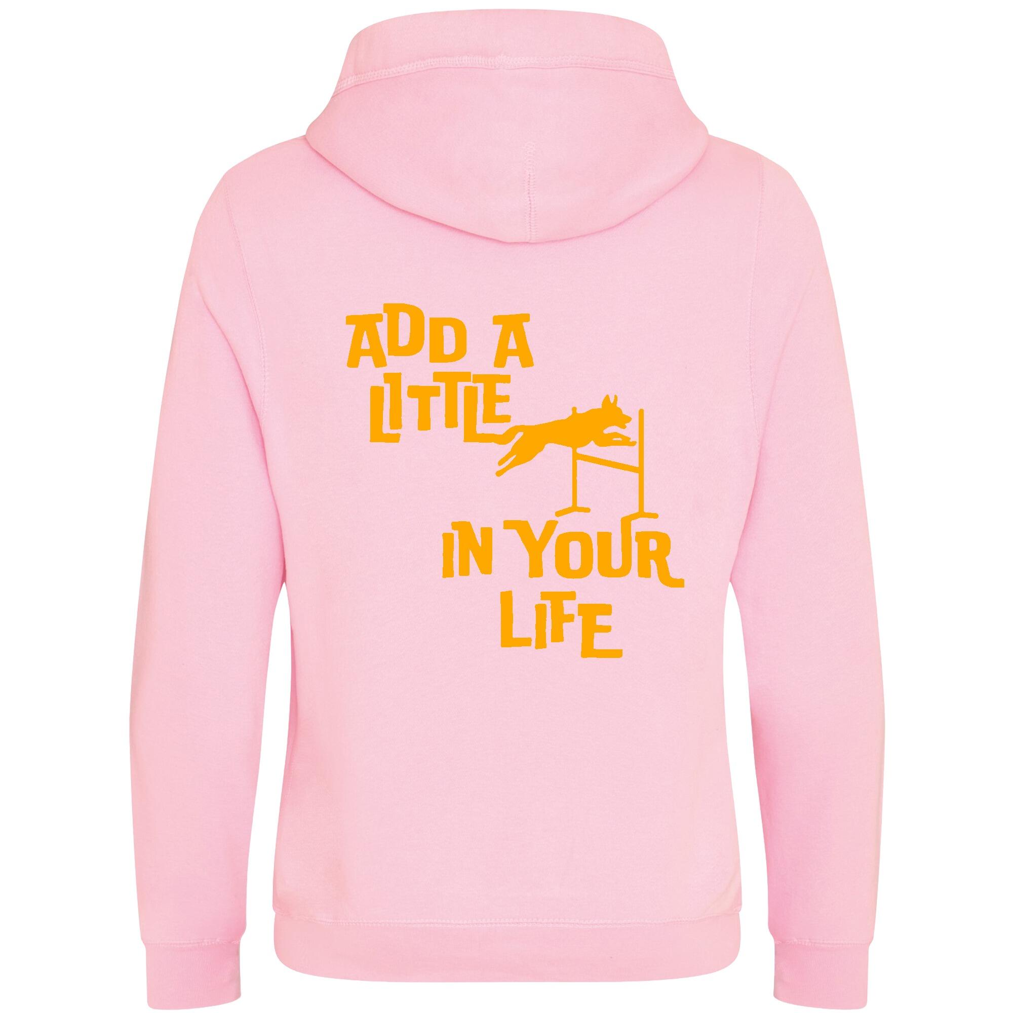 Cross Neck Hoodies with Add a Little Jump Orange Print - Agility Lifestyle Collection