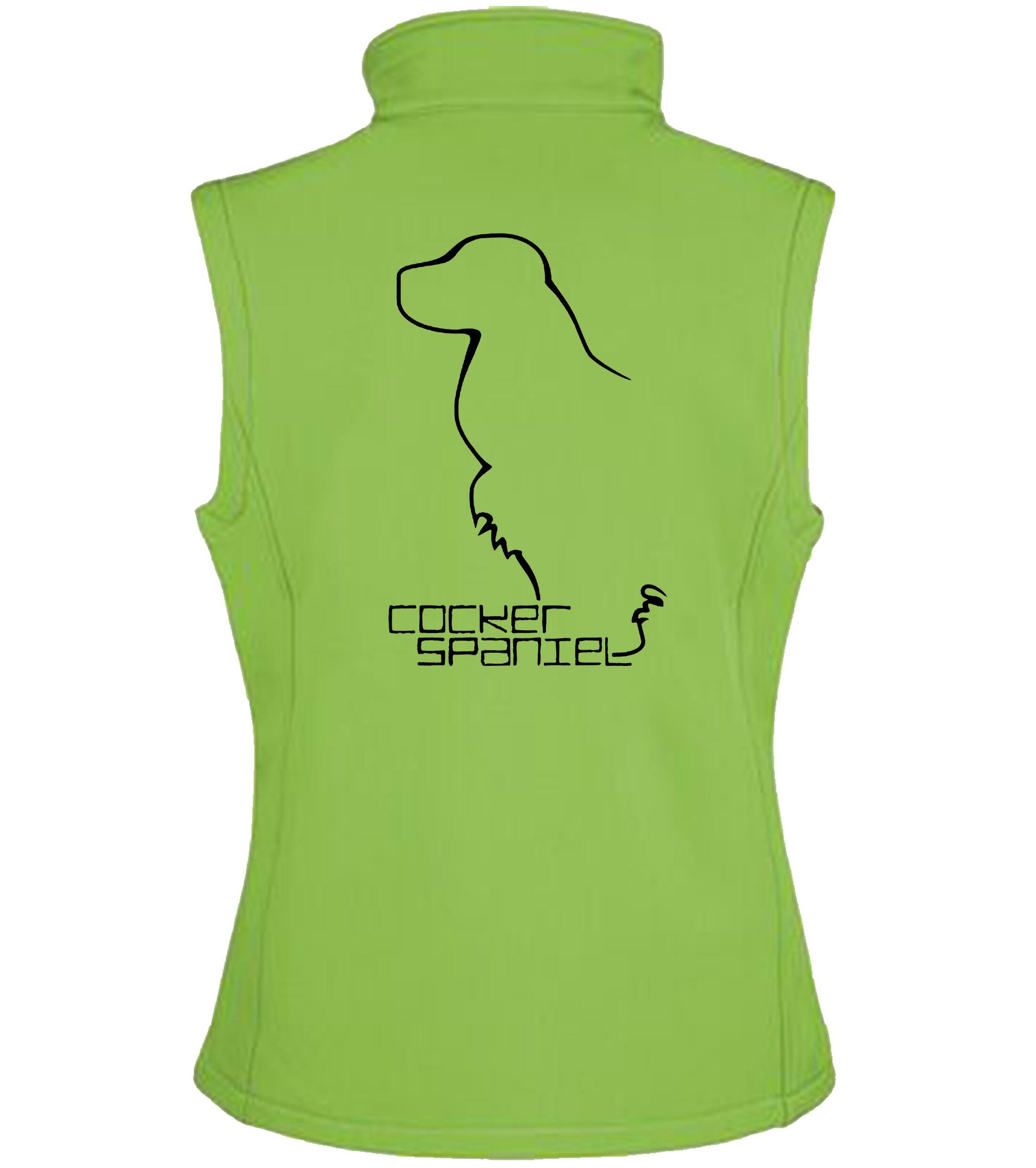 Cocker Spaniel Dog Breed Design Women’s Softshell Gilet – Style Meets Functionality