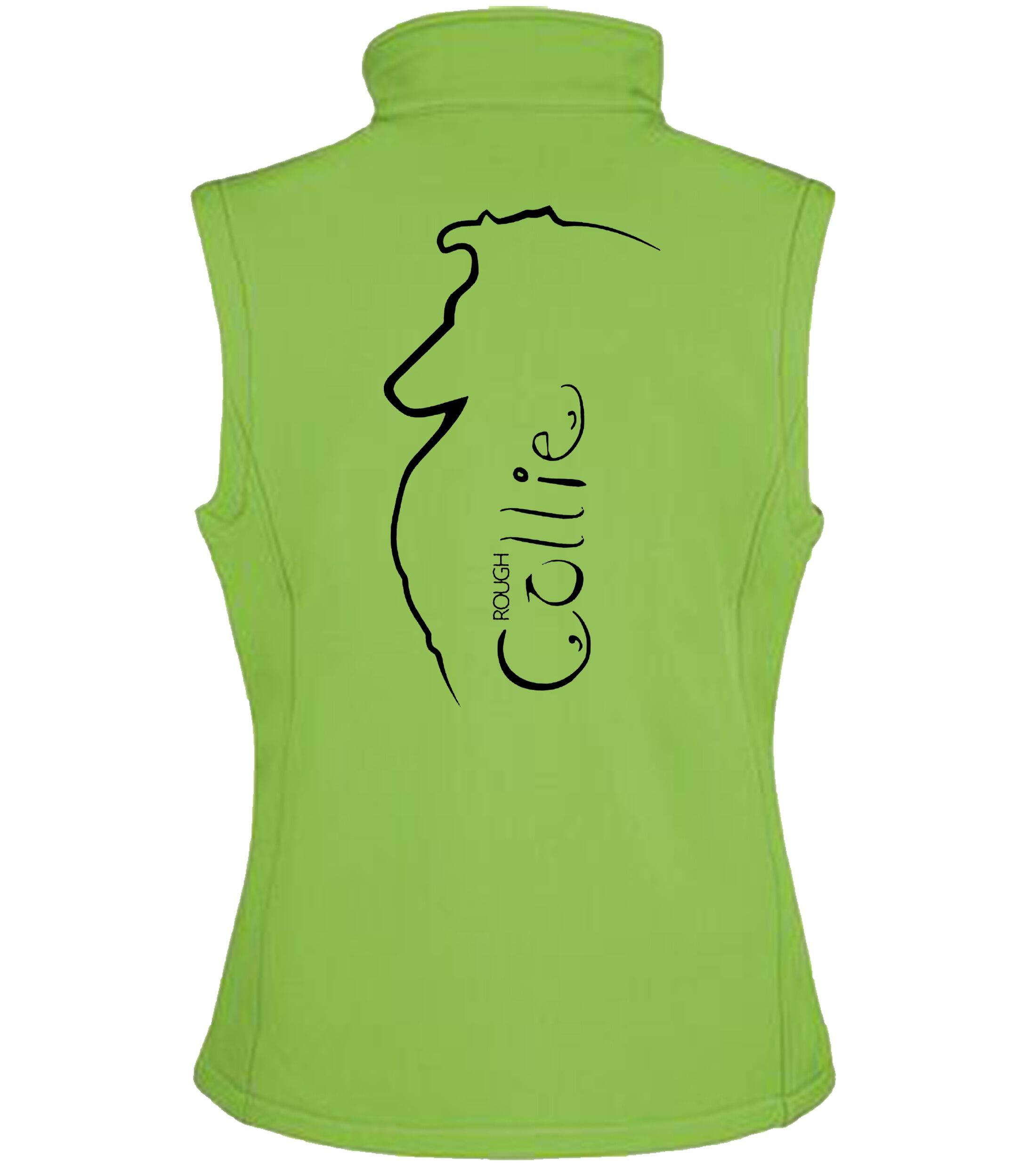 Collie (Rough) Dog Breed Design Women’s Softshell Gilet – Style Meets Functionality