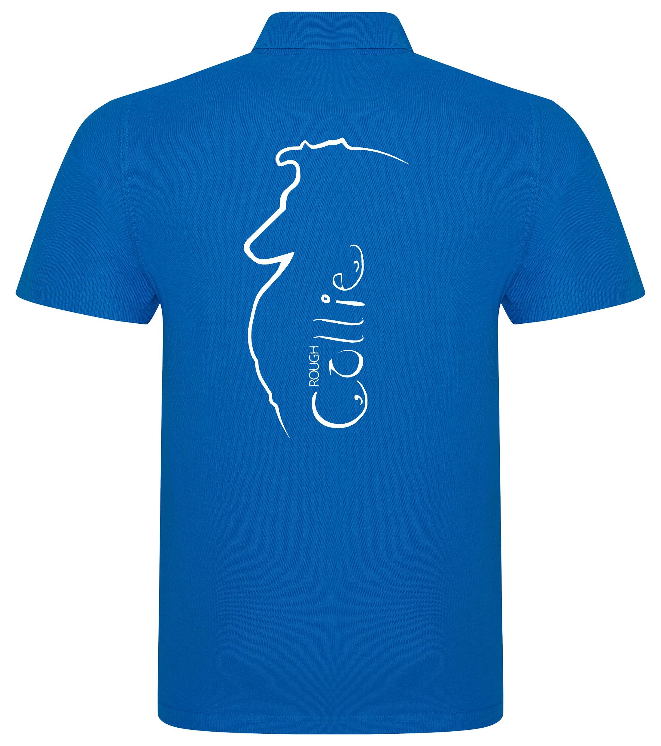 Unisex Cotton Polo with Collie (Rough) Dog Breed Design – Style for Every Rough Collie Enthusiast