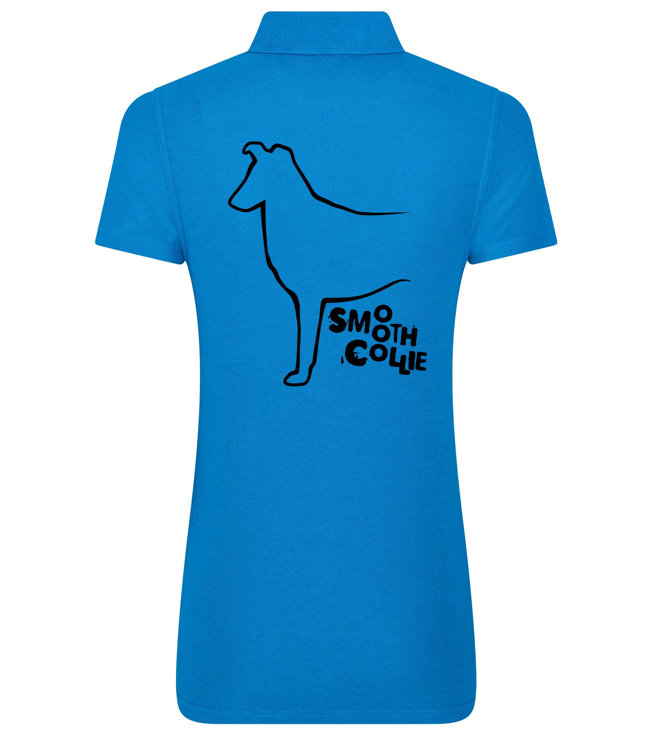 Women’s Cotton Polo with Collie (Smooth) Dog Breed Design – Stylish for Every Collie Enthusiast