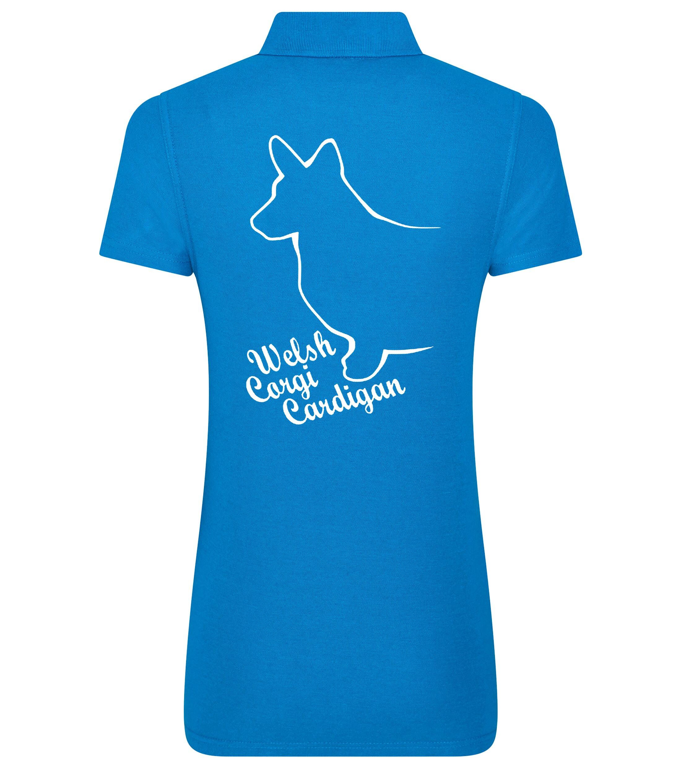 Women’s Cotton Polo with Corgi Cardigan (Welsh) Dog Breed Design – Comfort for all Corgi Enthusiast