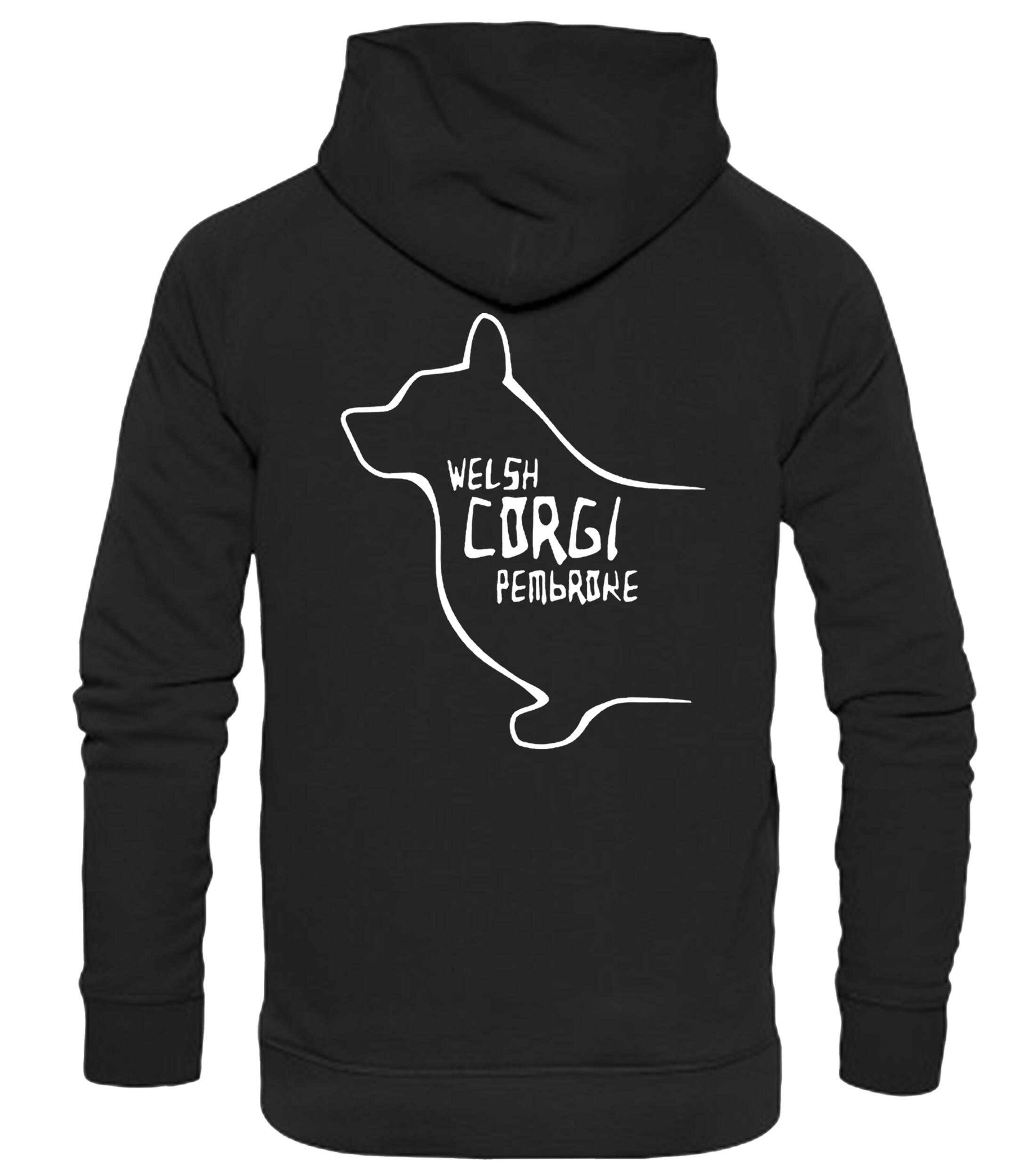 Corgi Pembroke (Welsh) Outline Pullover Hoodie – Stylish & Perfect for Corgi Pembroke Lovers
