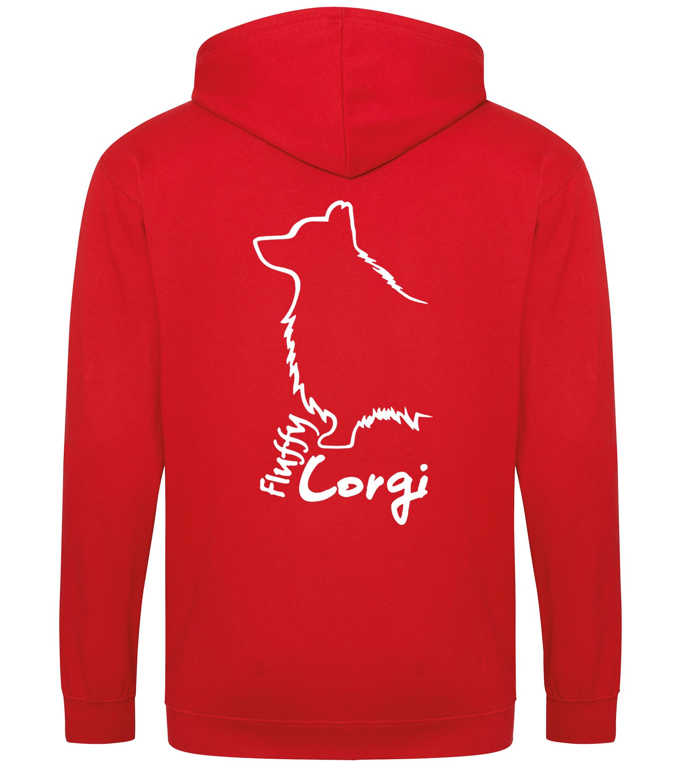 Corgi Fluffy Dog Breed Design Zipped Hoodie – Comfort, Style, and Corgi Pride